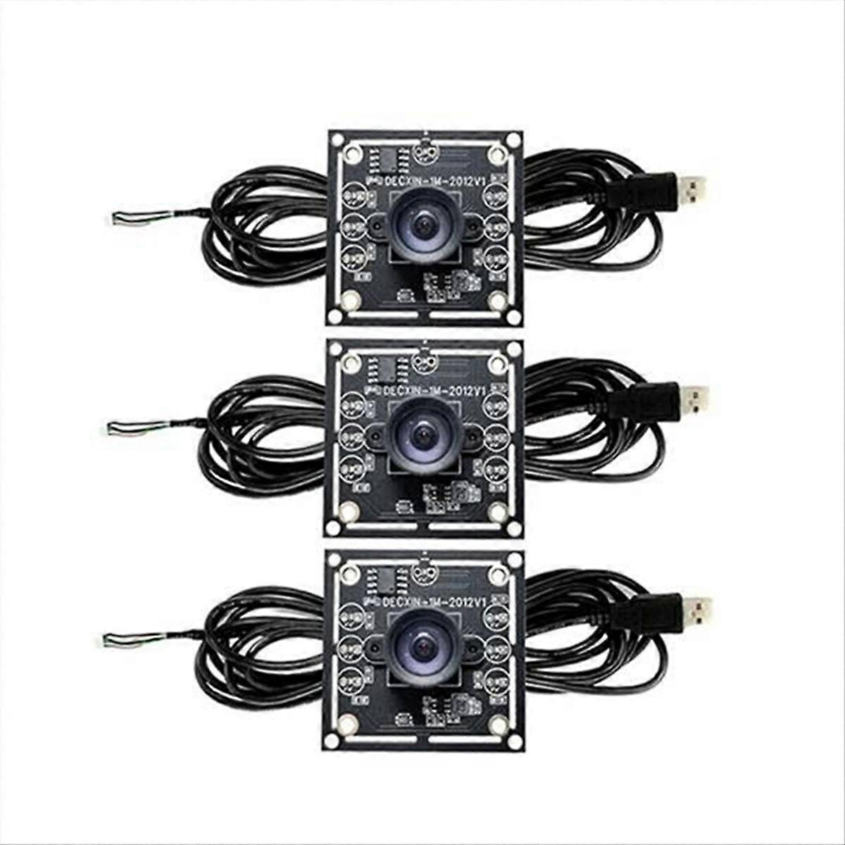 3Pcs 100 Degree Camera Module 1MP OV9732 1280x720 USB Free Driver Manual Focus,with 1 Meter Cable fo