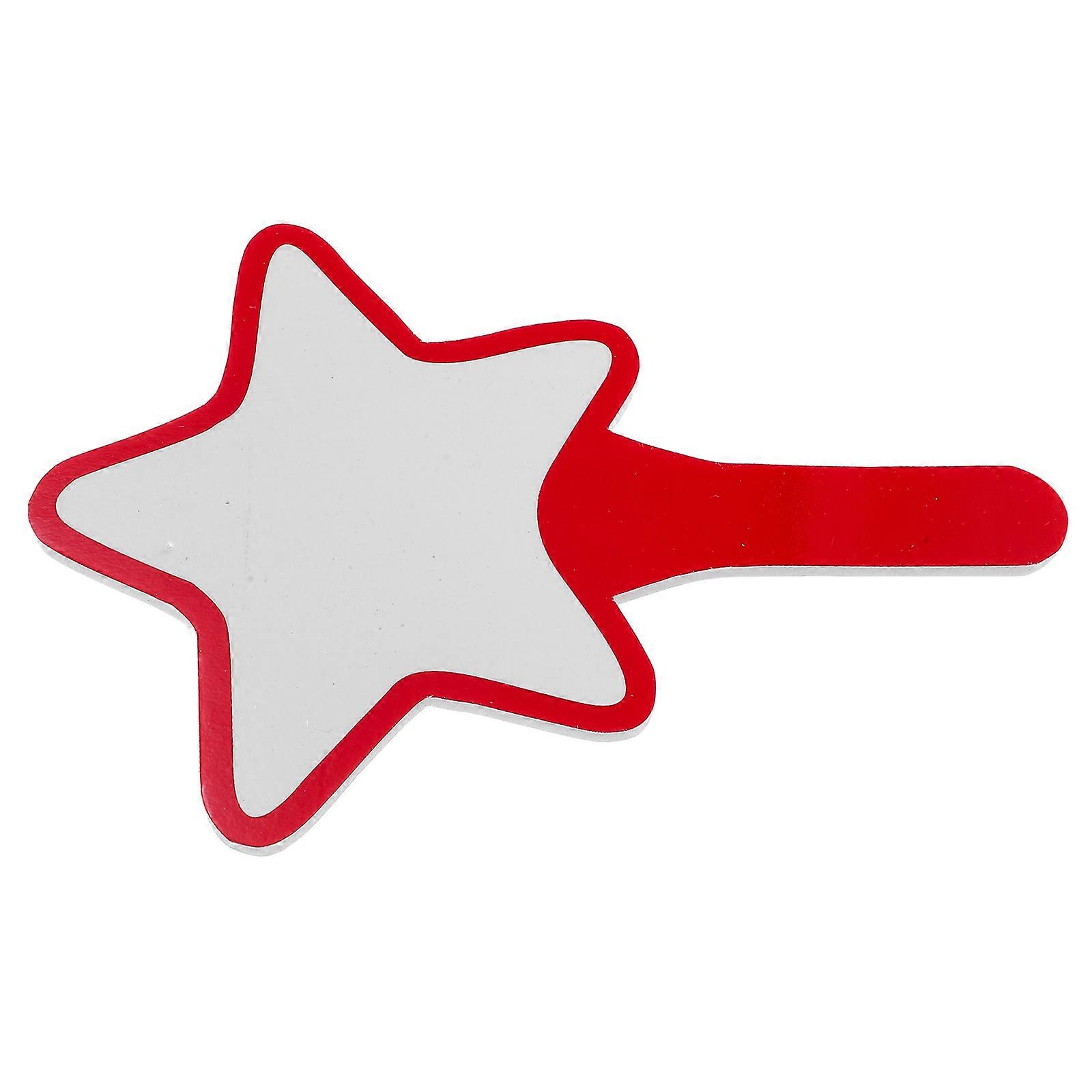 Handheld Blank DIY Paddle for Voting with Dry Erase Function Red