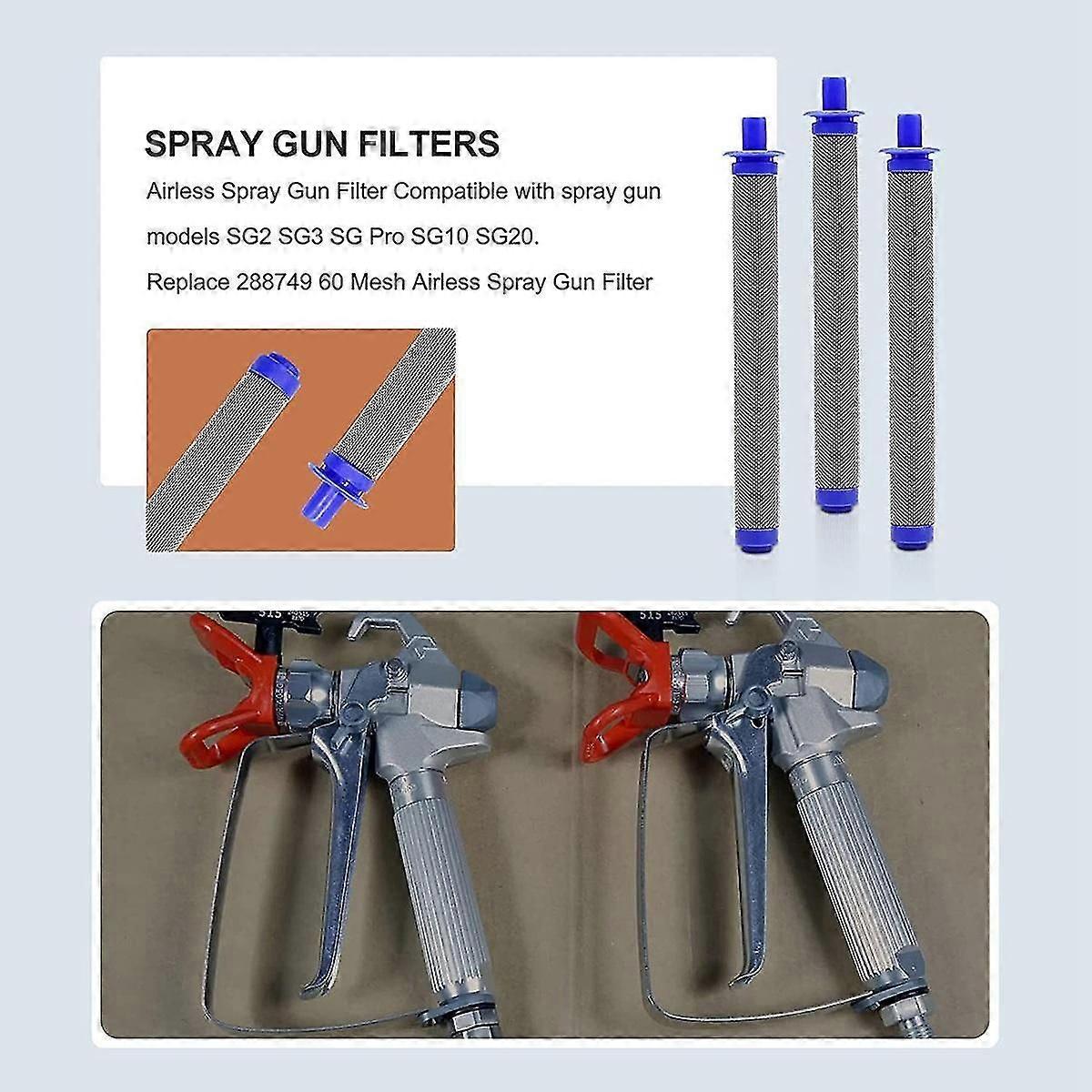 20 Pack 288749 Airless Spray Filter Compatible With 60 Mesh Airless Spray Filter Spray Models For S