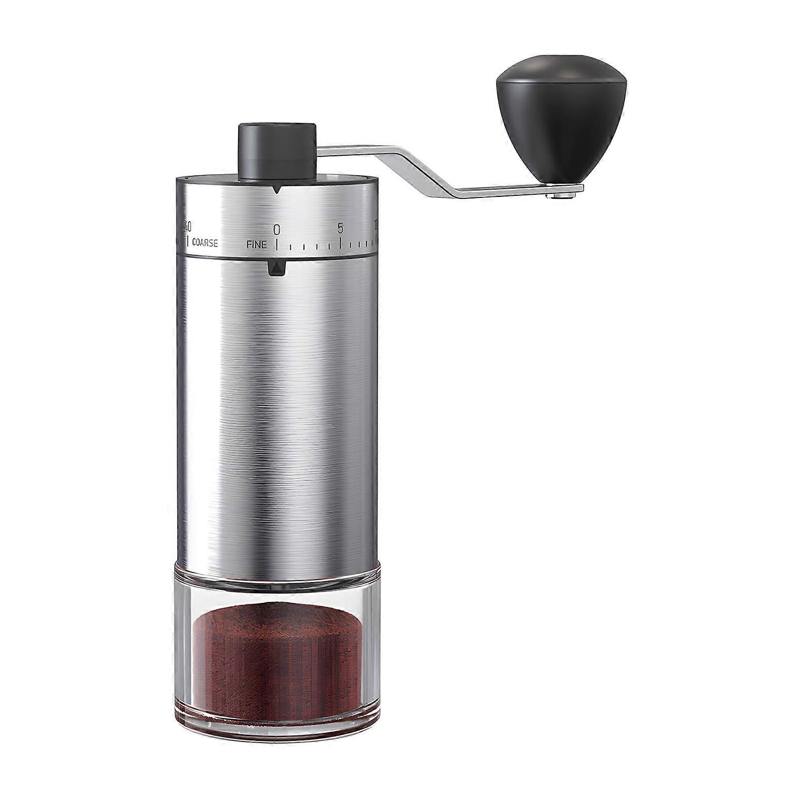 Aluminum Coffee Grinder 25g Bean Capacity Even Grinding Mechanism Suitable For Multiple Brewing Method  Silver