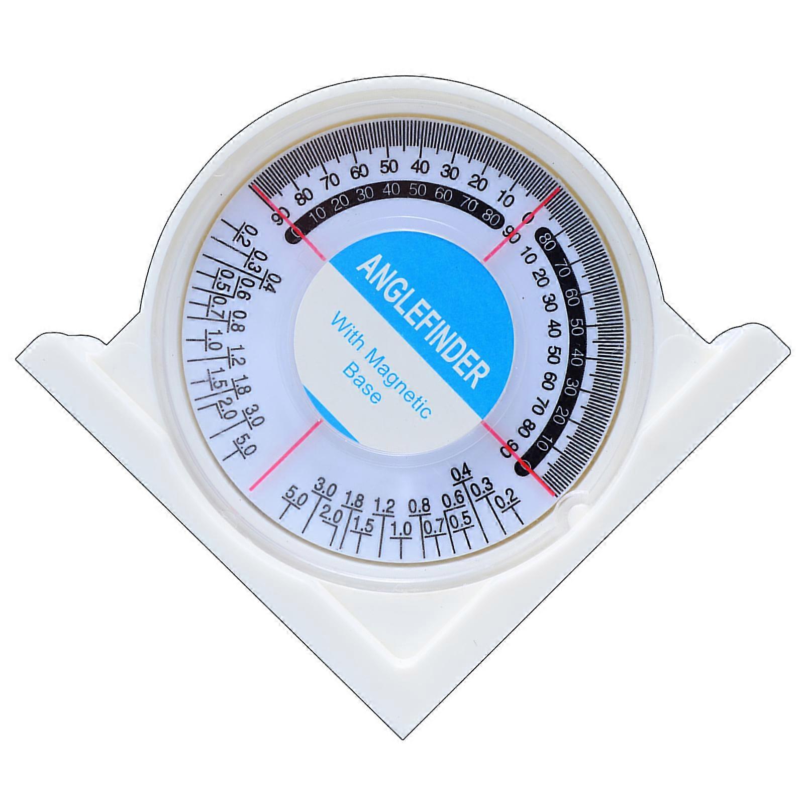 ABS Magnetic Inclinometer Featuring Angles Conversion Chart for Iron Surfaces Ideal For Civil Engineering & Carpentry Multicolor