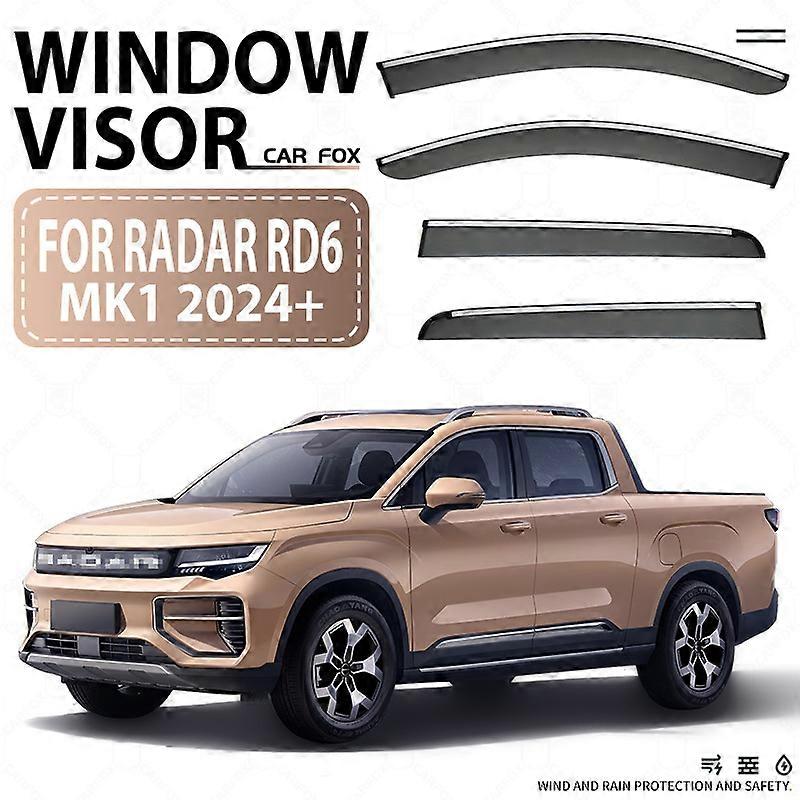 For RADAR RD6 MK1 2024+ Window Visor Vent Shades Ventvisor Wind Deflectors Visor Rain Guard Shades