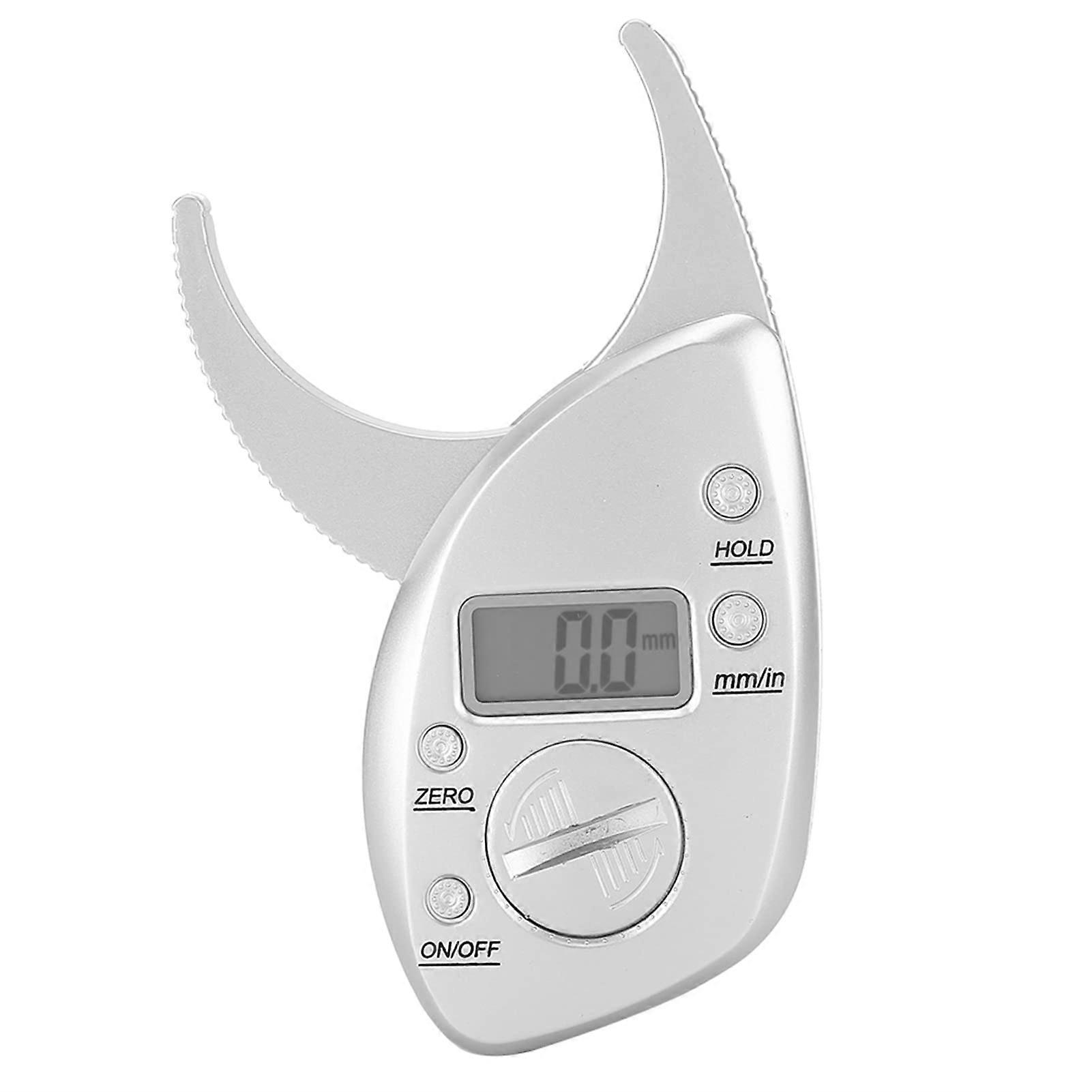 Body Fat Caliper Tester with Digital LCD Display, Skinfold Measurement Tool in mm/inch for Home Fitness Tracking