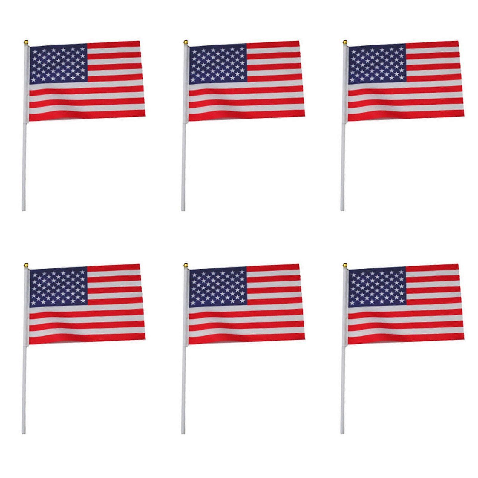Lightweight Handheld Flag Celebrate with Small American Flags Convenient and Eye Catching Handheld Flags Nice Gift Multicolor