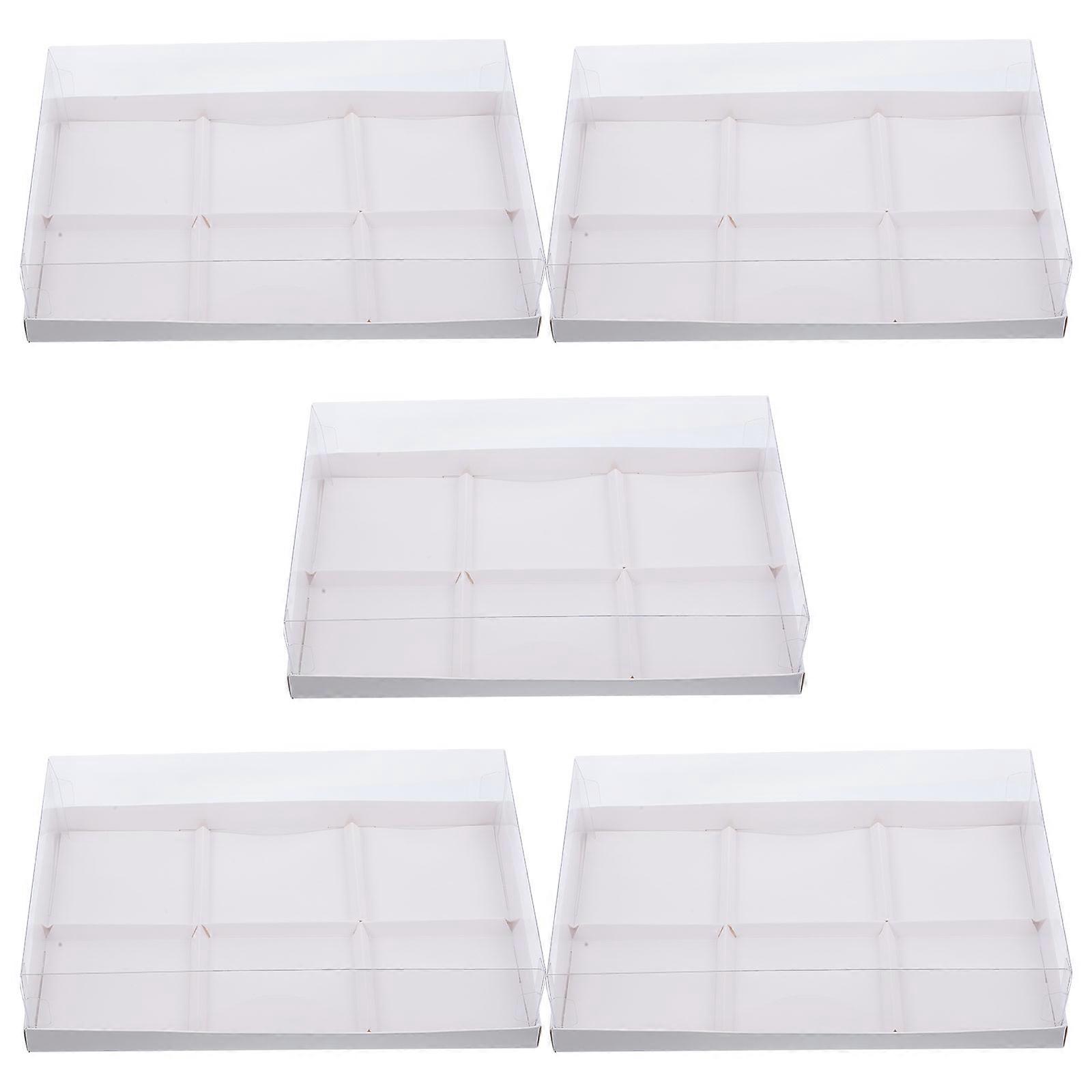 Paper Bakery Box for Packaging 10Pcs White Compartments