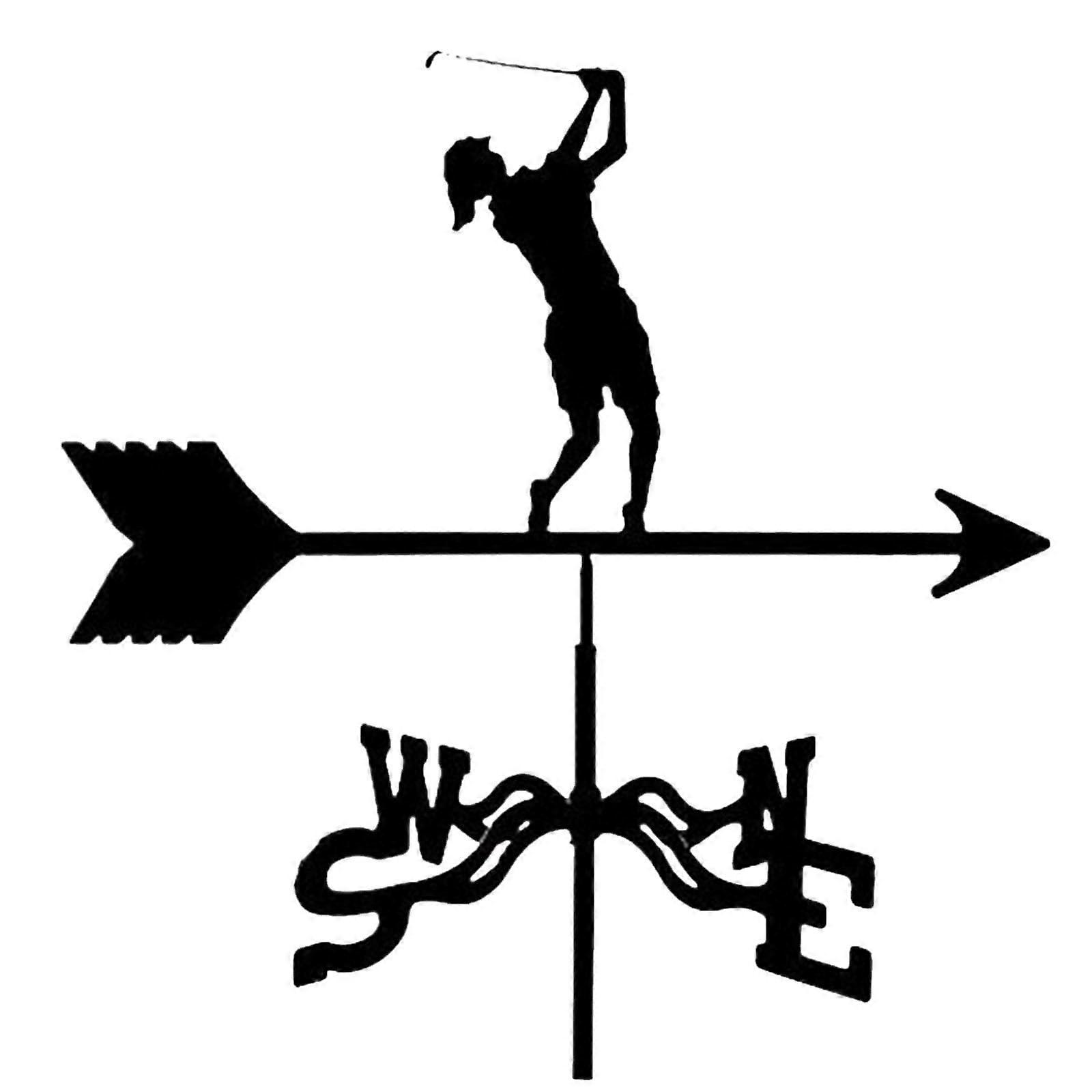 Outdoor Metal Wind Vane Weather Vane with Witch and Tree Design, Rustproof Garden Yard Direction Indicator