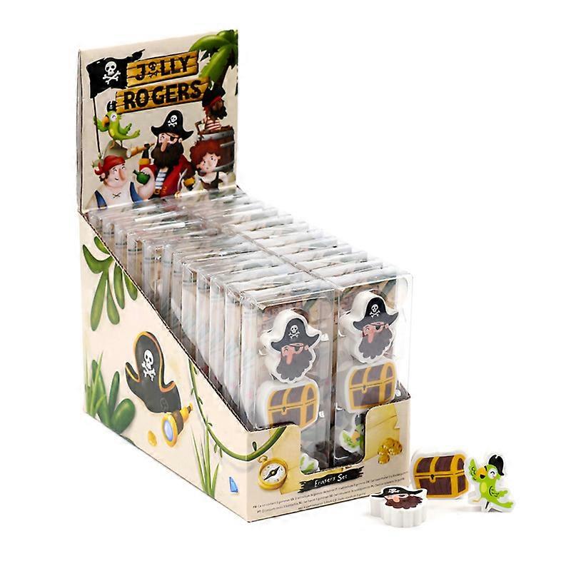 Eraser 3 Piece Set - Jolly Rogers Pirate 1 Pack