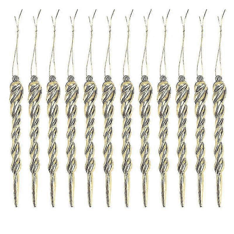 Icicle Tree Decorations 12Pcs Simulation for Christmas Holiday