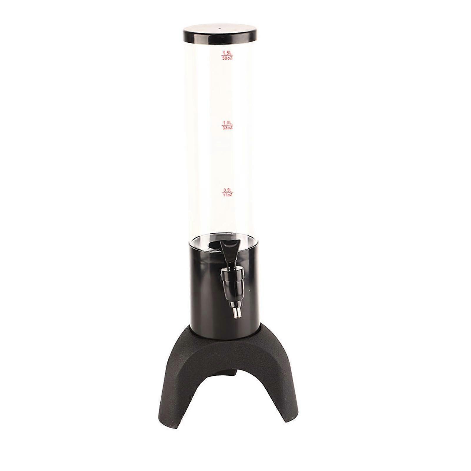 Beer Tower Dispenser with Removable Ice Tube 1.5L Beverage Container for Bar and Restaurant