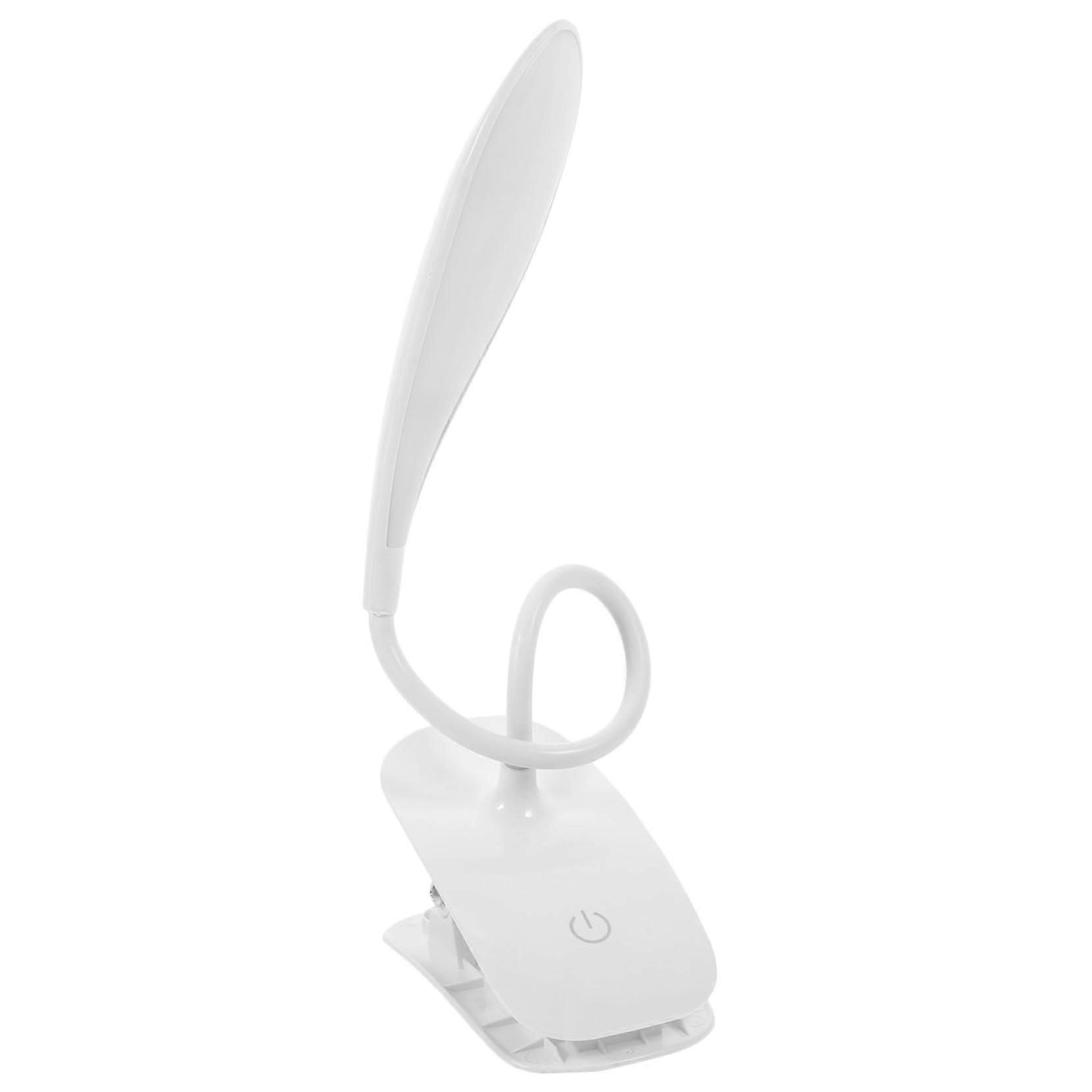 USB Reading Light Clip On LED Desk Lamp 360° Gooseneck Touch Control USB Rechargeable Battery