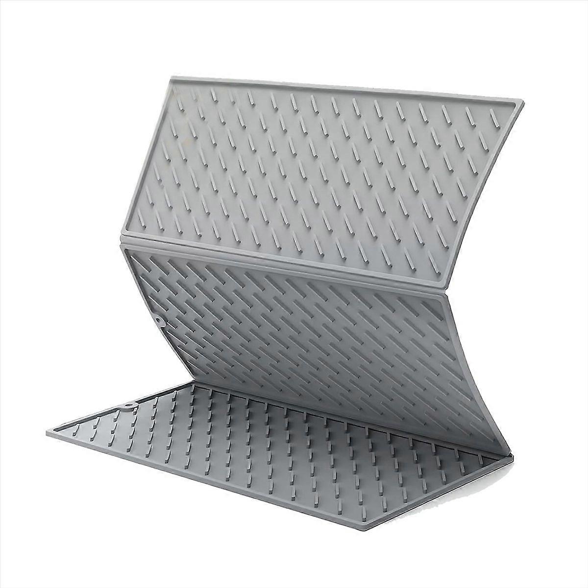 Silicone Dish Drying Mat for Kitchen Counter, Drying Mat with Hook