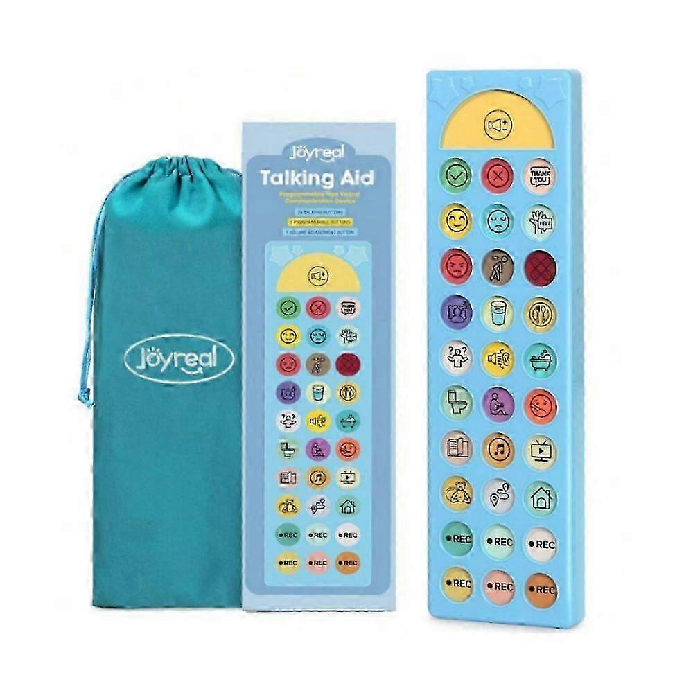 AKK-enhet för autism - 6 programmerbara knappar, justerbar volym, kommunikationsverktyg för talterapi för icke-verbala barn och vuxna