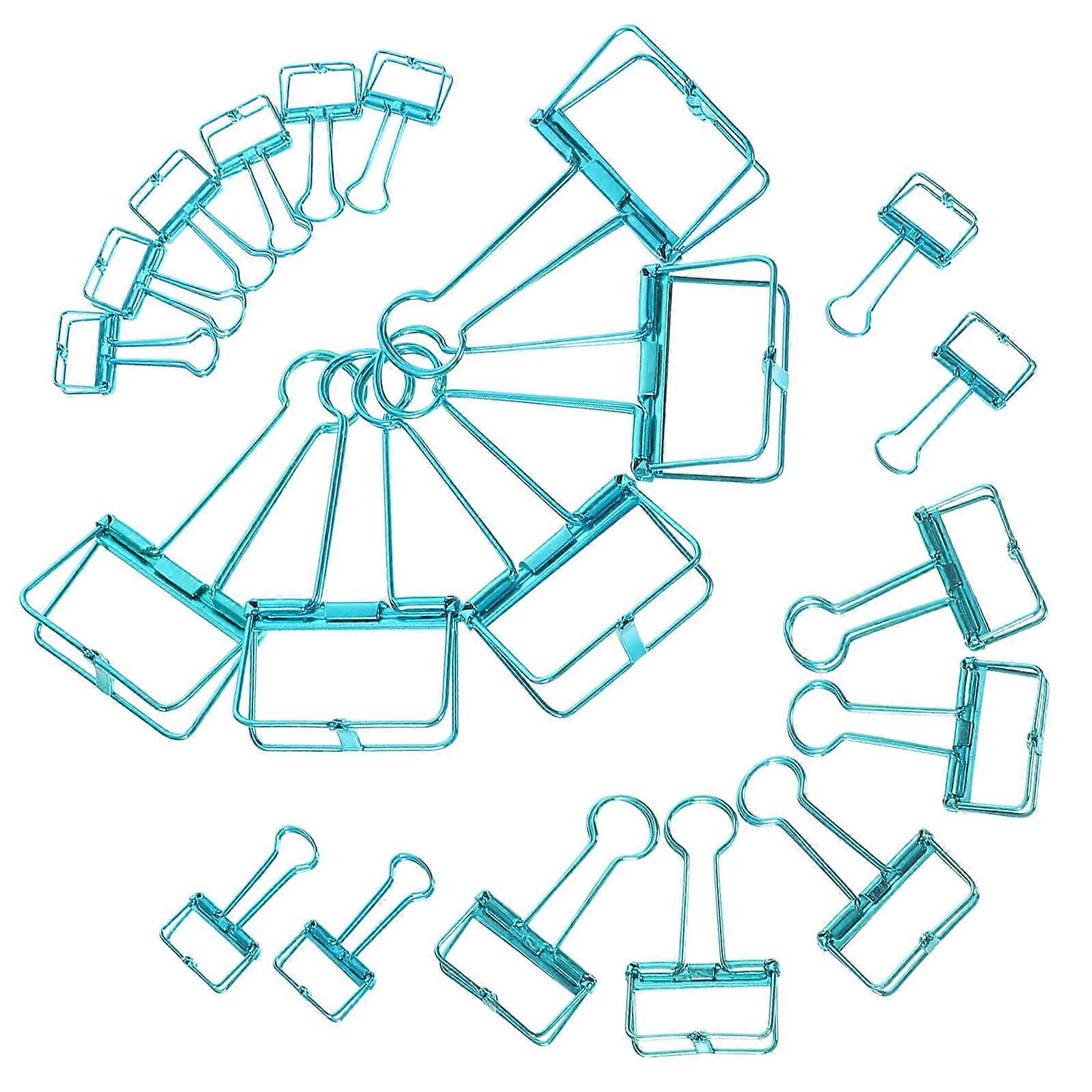 20Pcs Assorted Mini Binder Clips Stainless Steel Secure Paper Organization for Office School