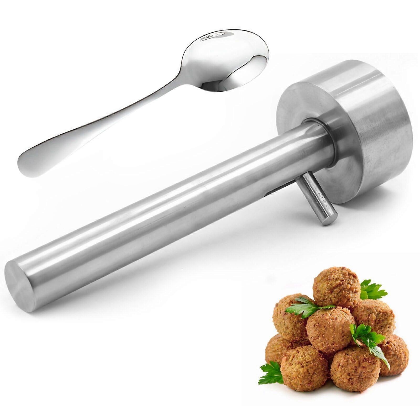 Stainless Steel Meatball Scoop and Falafel Maker with Pointed Tip, NonStick Easy Drop Tool