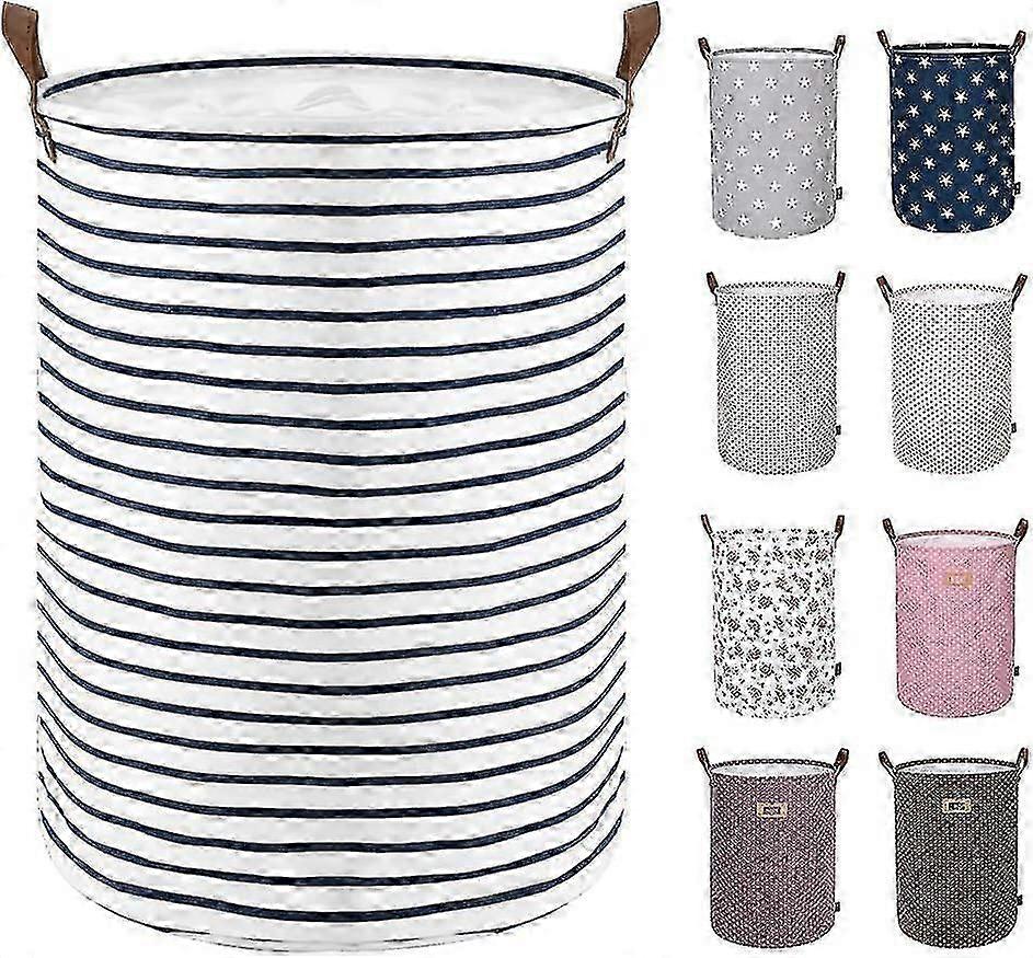 Laundry Hamper Freestanding Large Collapsible With Lid Drawstring Leather Handle