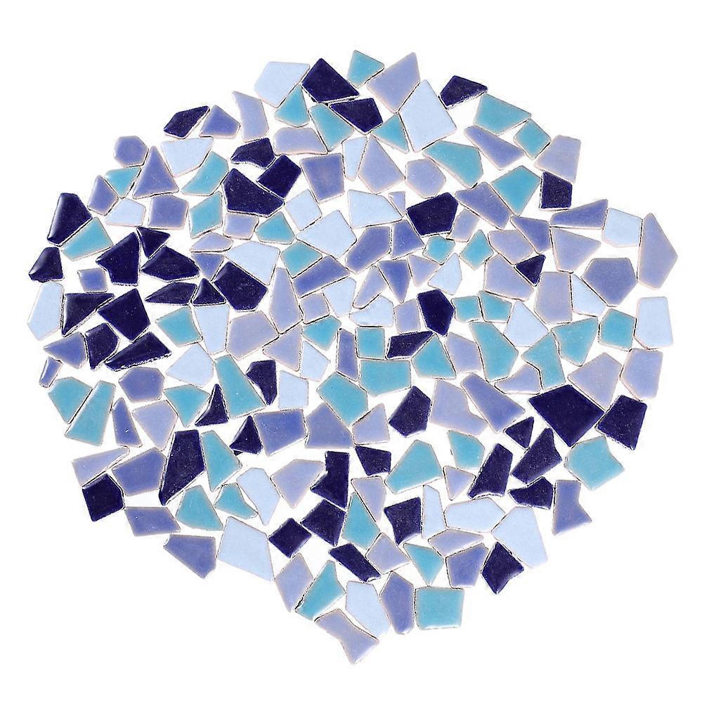 Blue Mosaic Ceramic Tile for Decoration 400G Irregular Stone Kit