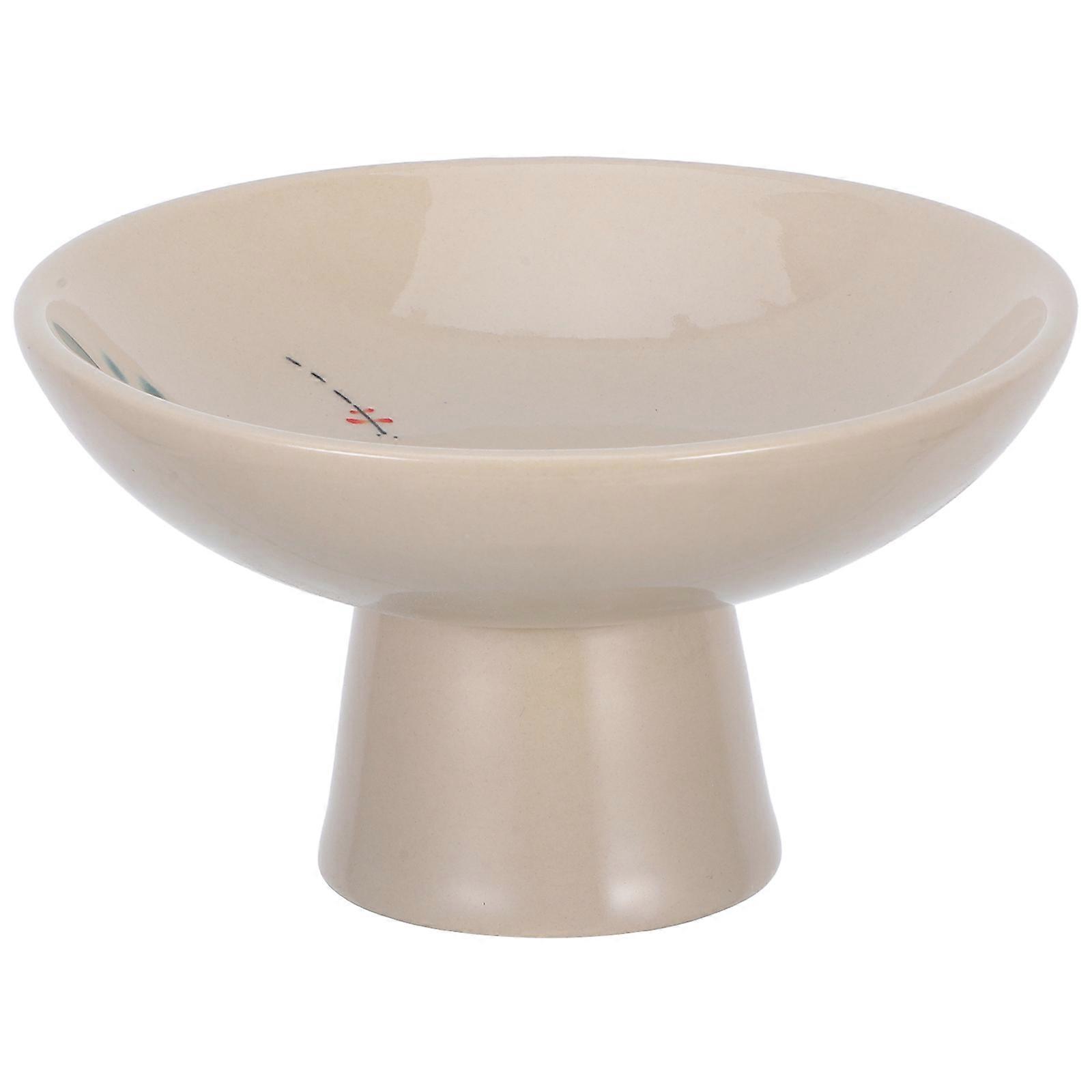 Fruit Plate Ceramic Bowl for Kitchen Use Footed Dessert Display Stand