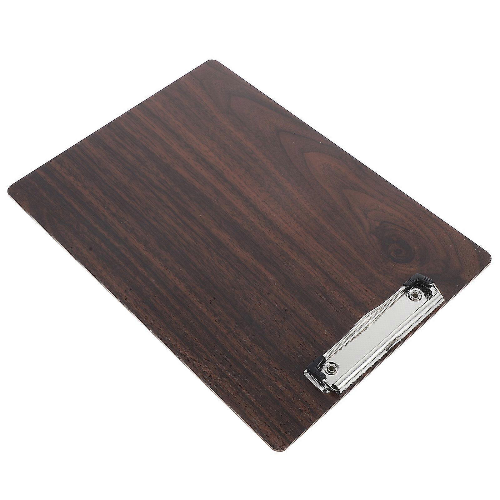 Coffee Wood Drawing Boards with Clip for Sketching 1 Small Portable Clipboard