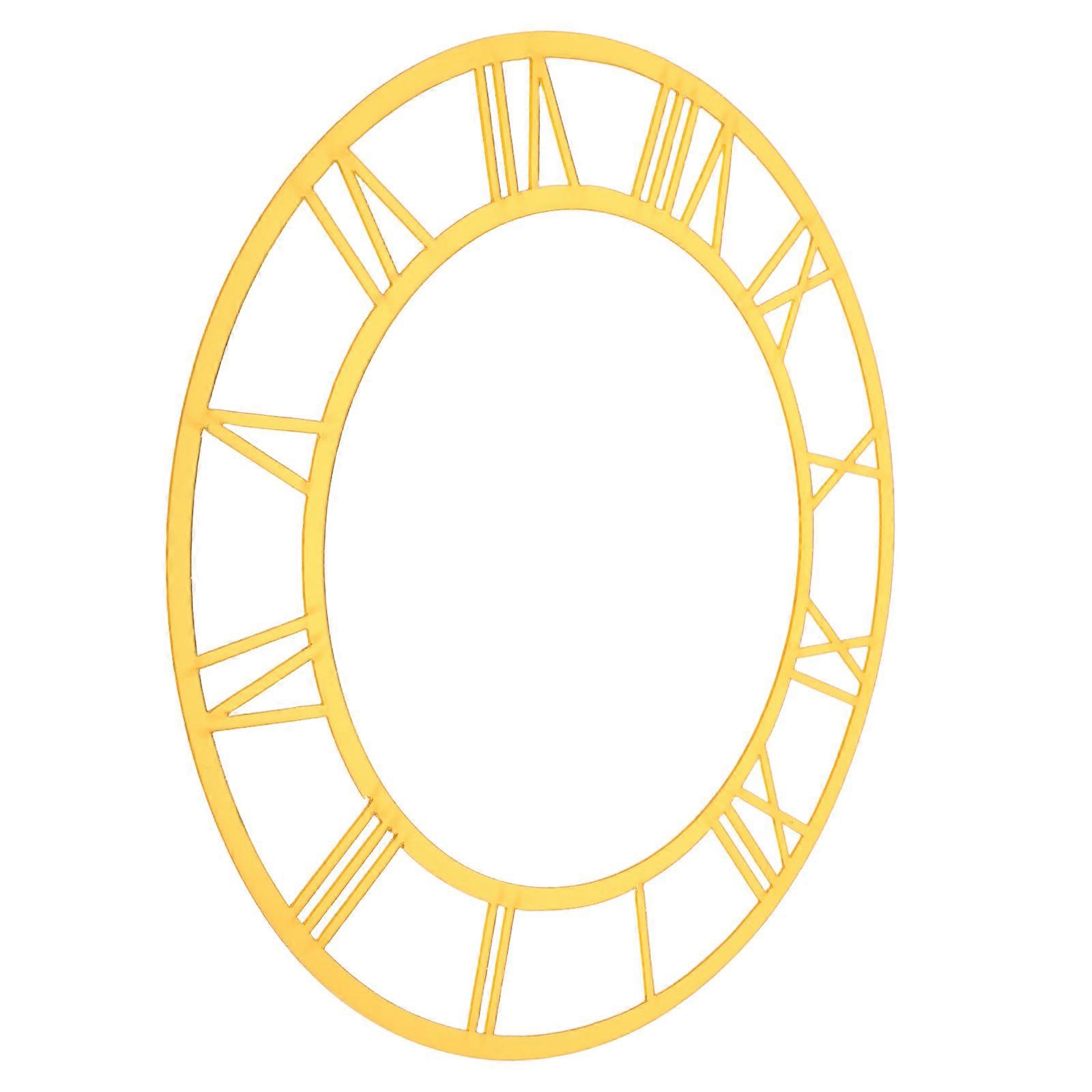 Golden Acrylic Clock Face for DIY Wall Clock Roman Numerals