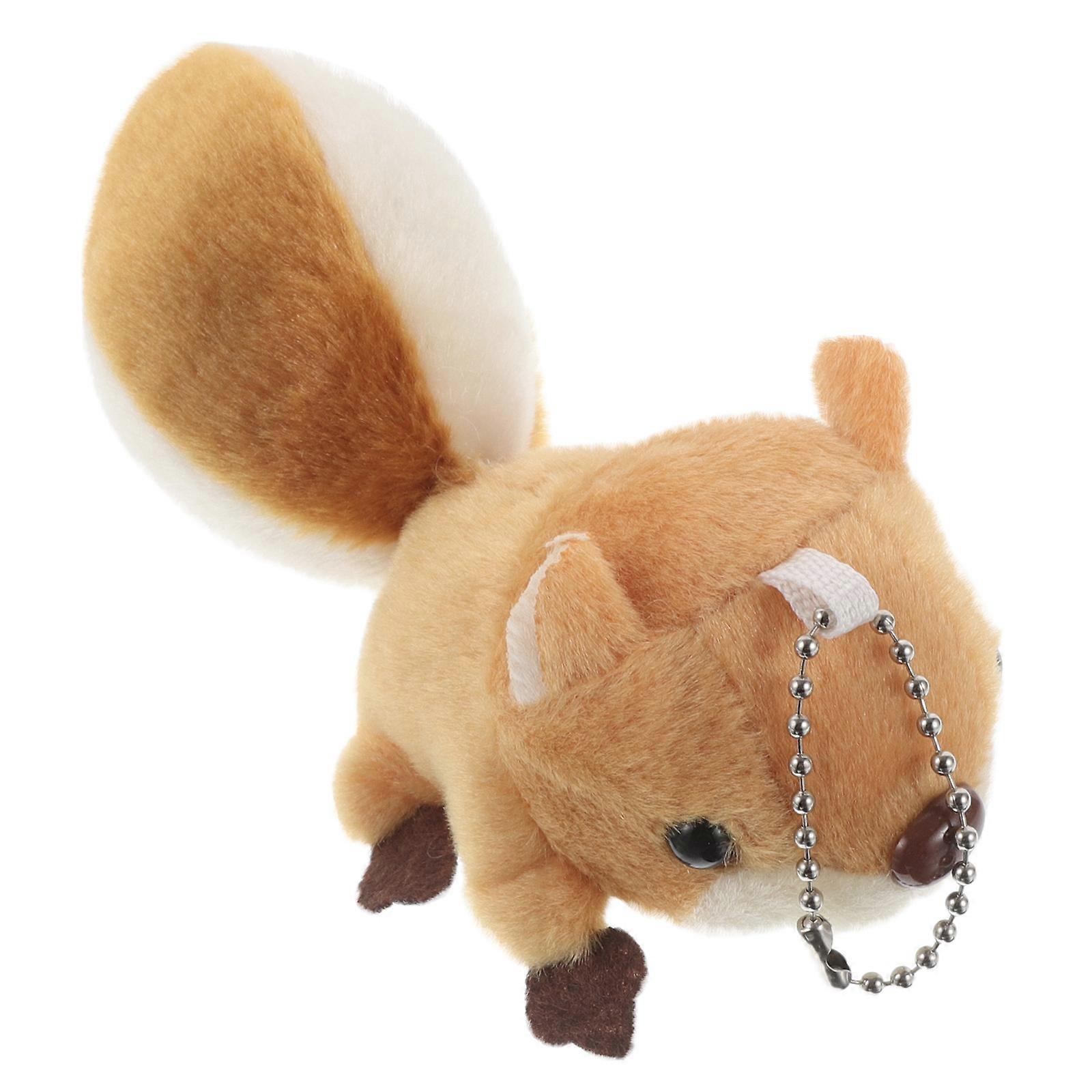 Plush Squirrel Keychain for Bag Decor Cute Little Squirrel Plush Pendant