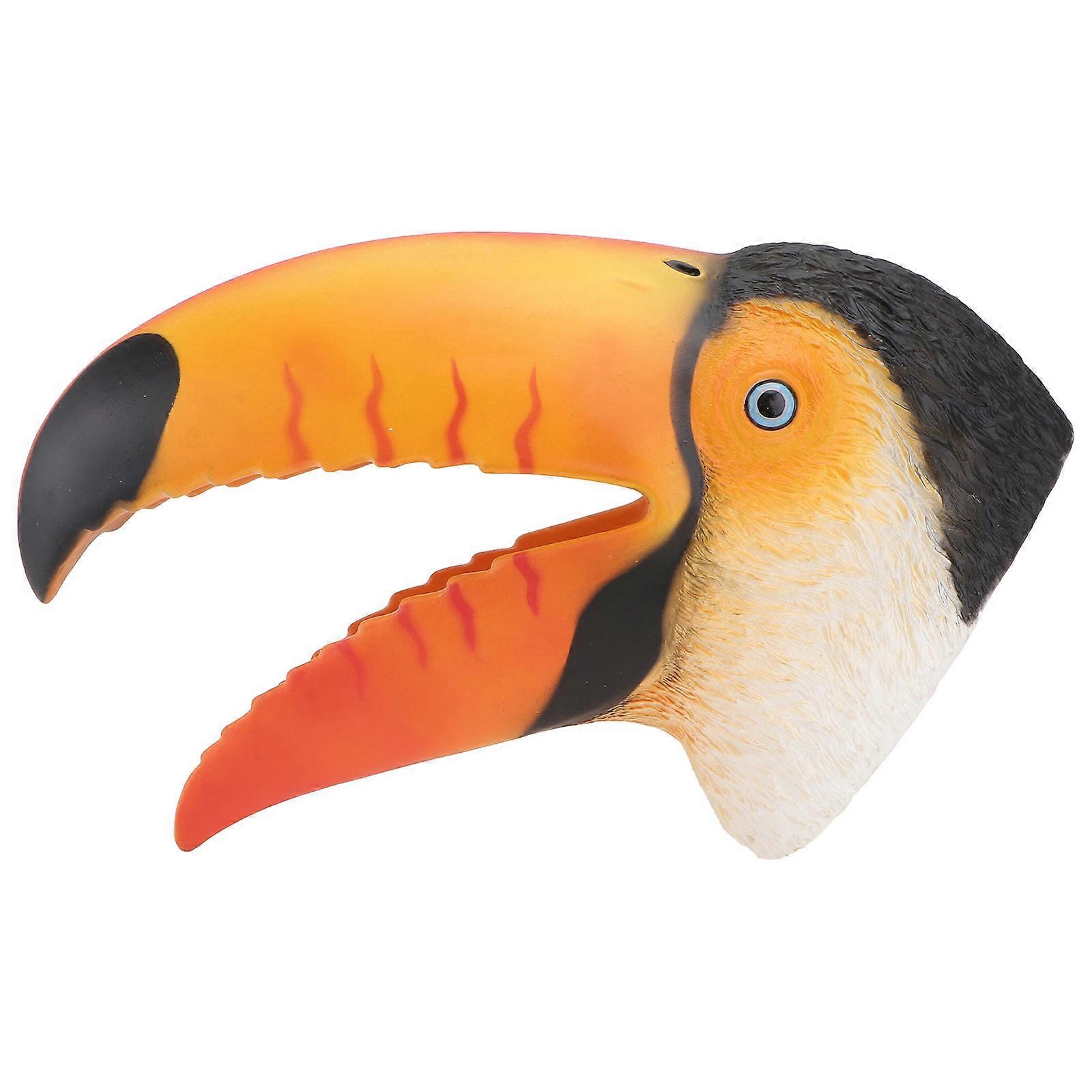 Hand Puppet Red Toucan Shaped Gloves for Kid Playing 2Pcs Interactive Toy