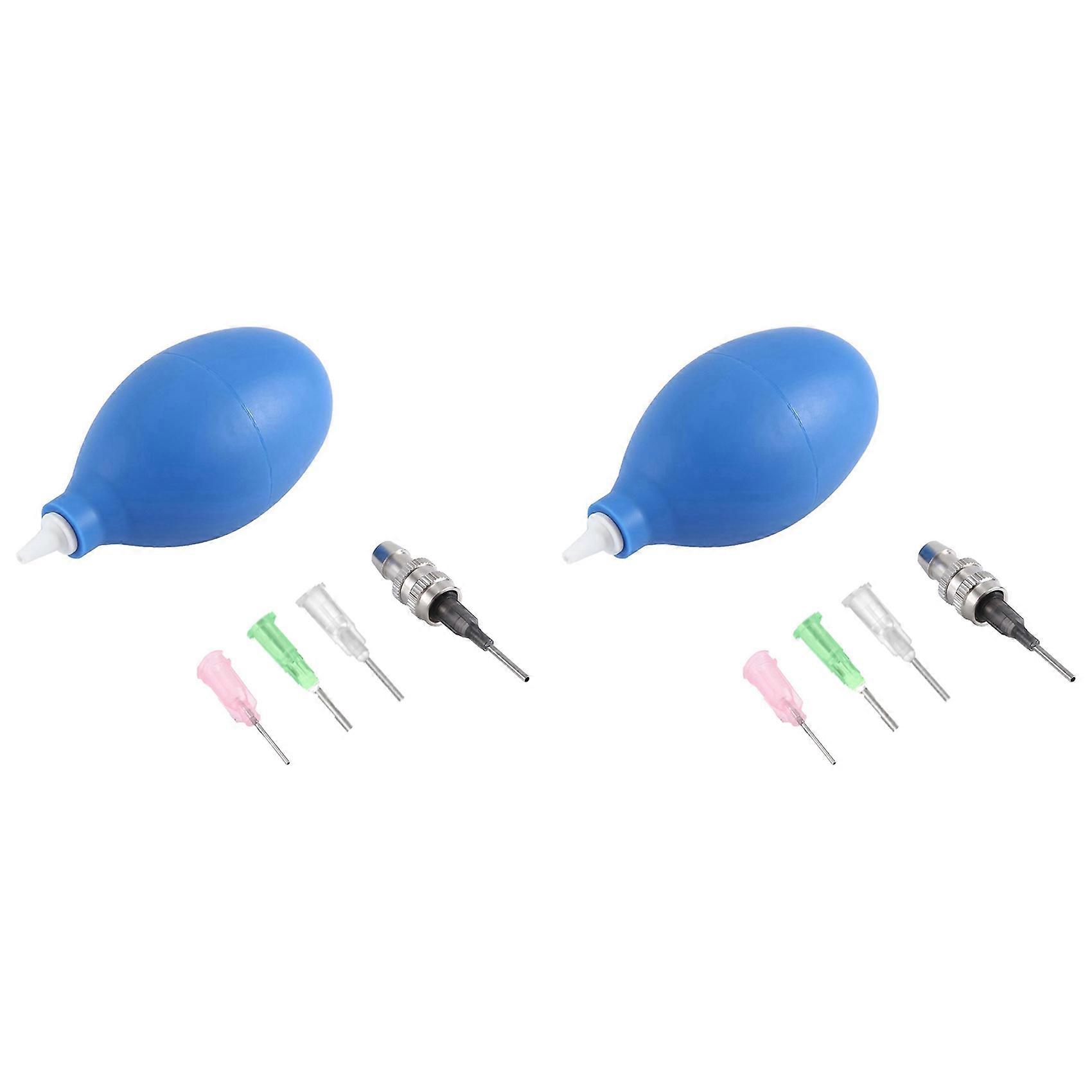 2Set Pottery Tools Supplies Ceramic Precision Applicator 3 Ounce Set Applicator Tips (Blue)