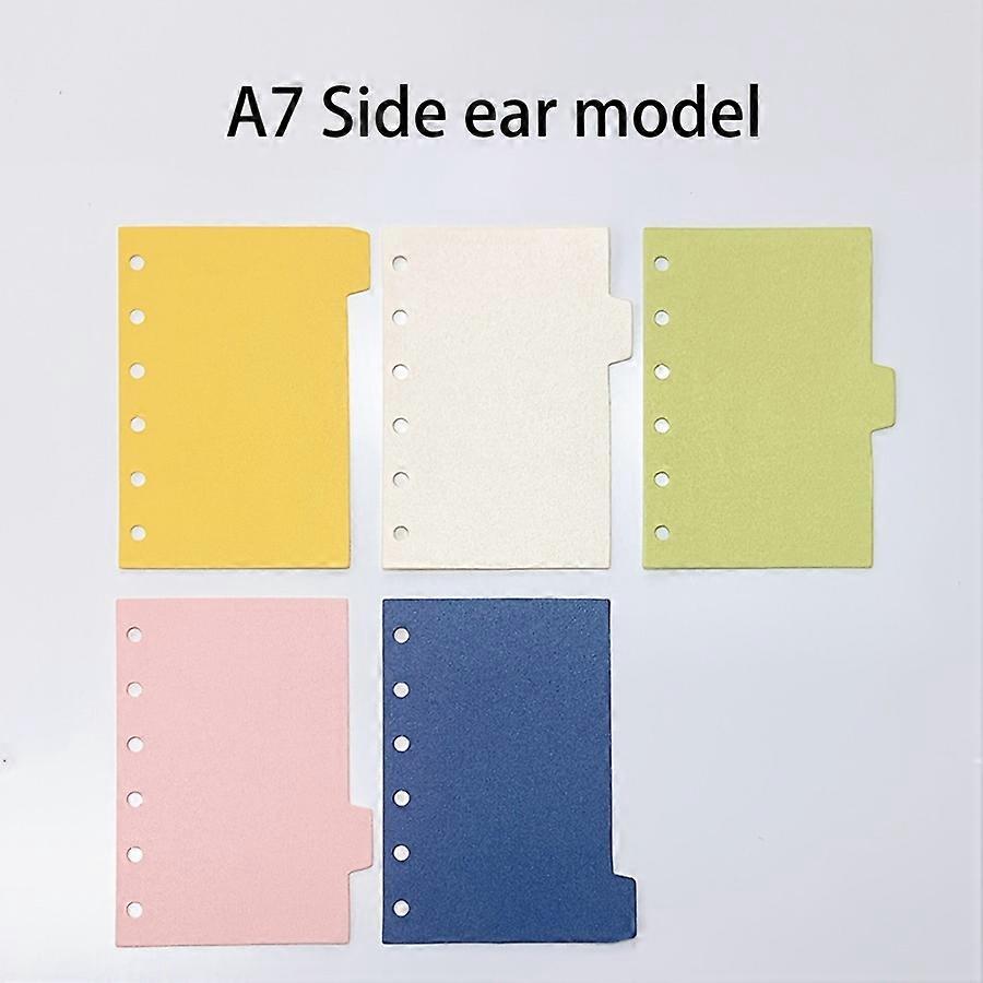 5pcs index separator pages, 6-hole ring binder, A7 notebook separator pages, index pages, classification labels, diary planner