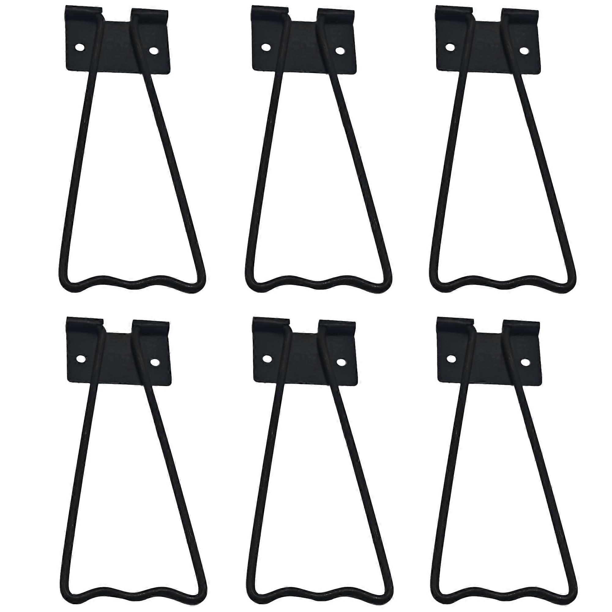 6Pcs 4.33 Inch Black Metal Picture Frame Easel Back Stand with Screws, Heavy Duty Photo Frame Support