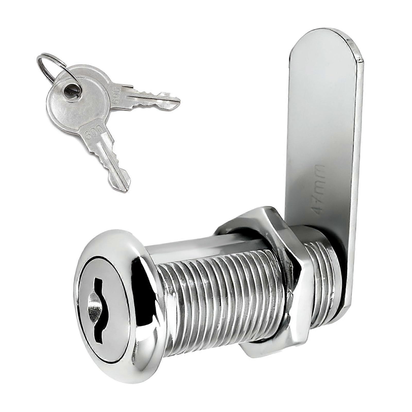 2 Pack Cam Lock with Keys 13/8 Inch Keyed Alike Cabinet Locks Rustproof Zinc Alloy for Drawers Mailbox RV