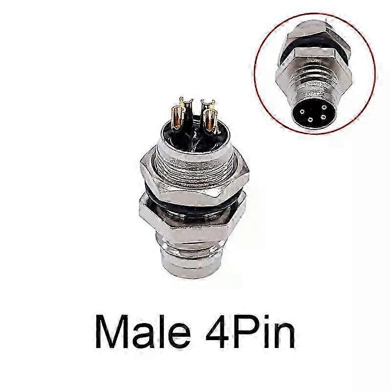 1Pc M8 sensor connector waterproof male&female plug straight angle screw threaded coupling 3 4 Pin Flange Socket back mount