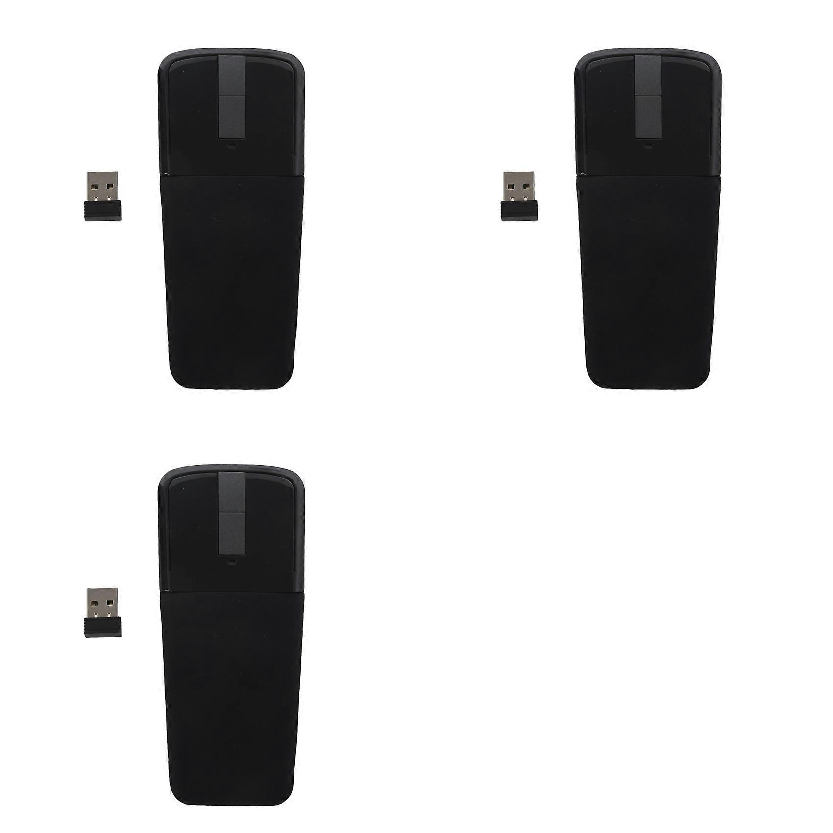 3X 2.4Ghz Foldable Wireless Mouse Folding Arc Touch Slim Mouse Computer Gaming Mouse Mice for Microsoft Surface PC