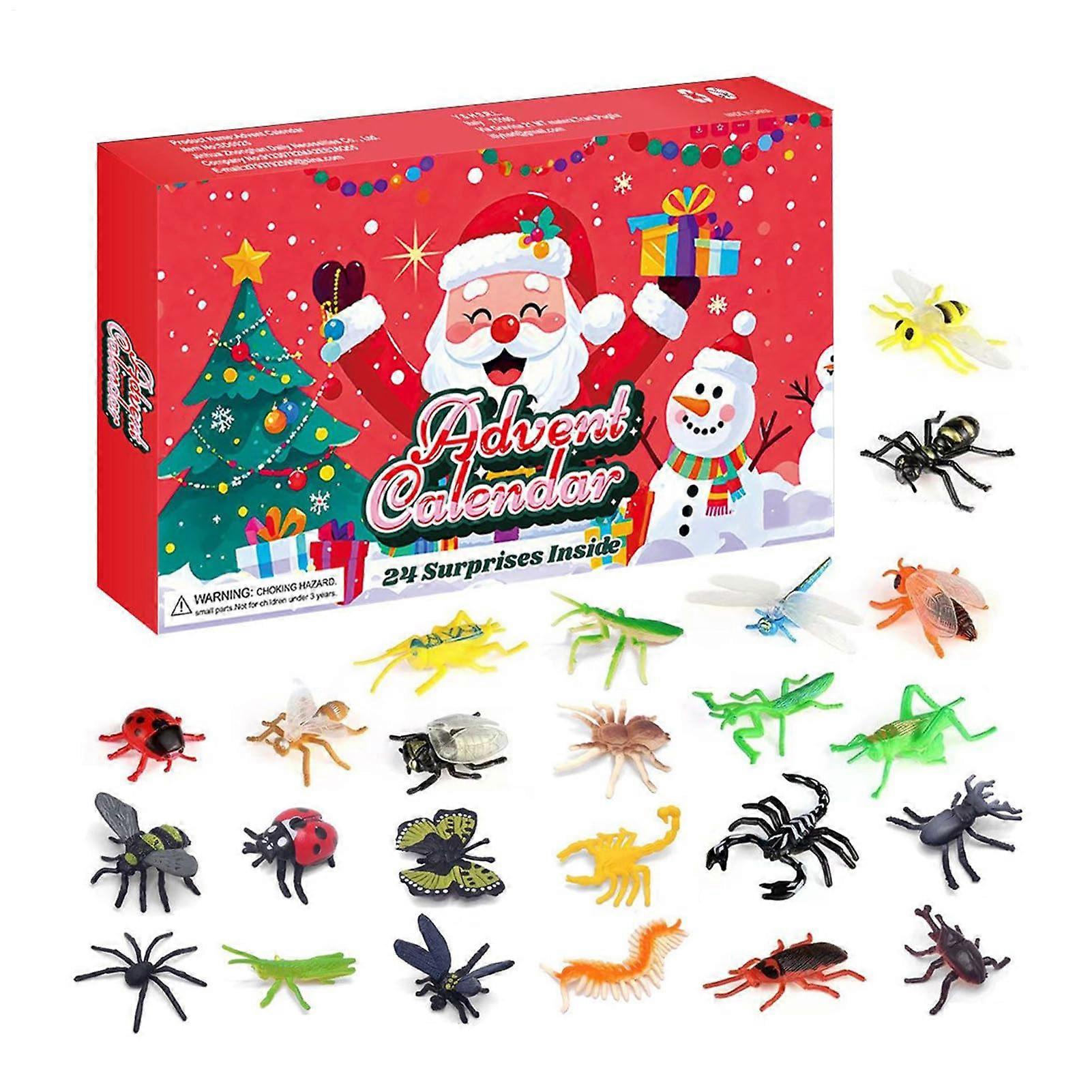 Christmas Countdown Calendar 2025 Advent Calendar with 24 Lifelike Animal Figurines for Kids