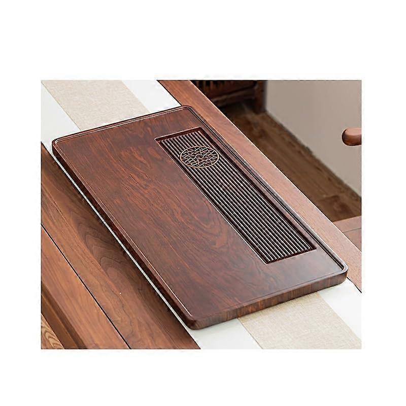 Kung Fu Tea Tray with Large Serving Surface, Wooden Tea Serving Tray for Home and Office Use