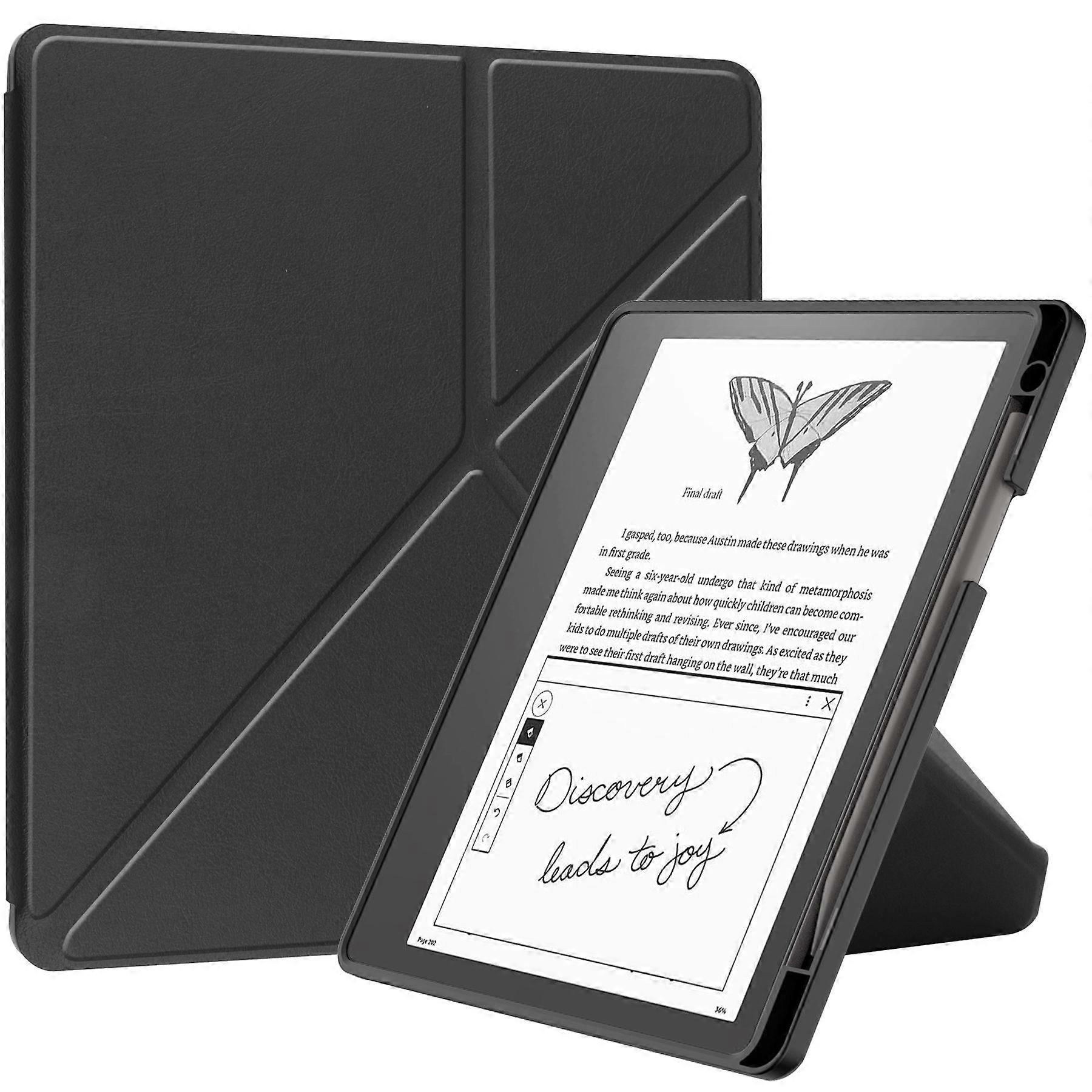 For Amazon Kindle Scribe Origami Stand PU Leather+TPU E-book Reader Case Shockproof E-Reader Cover w