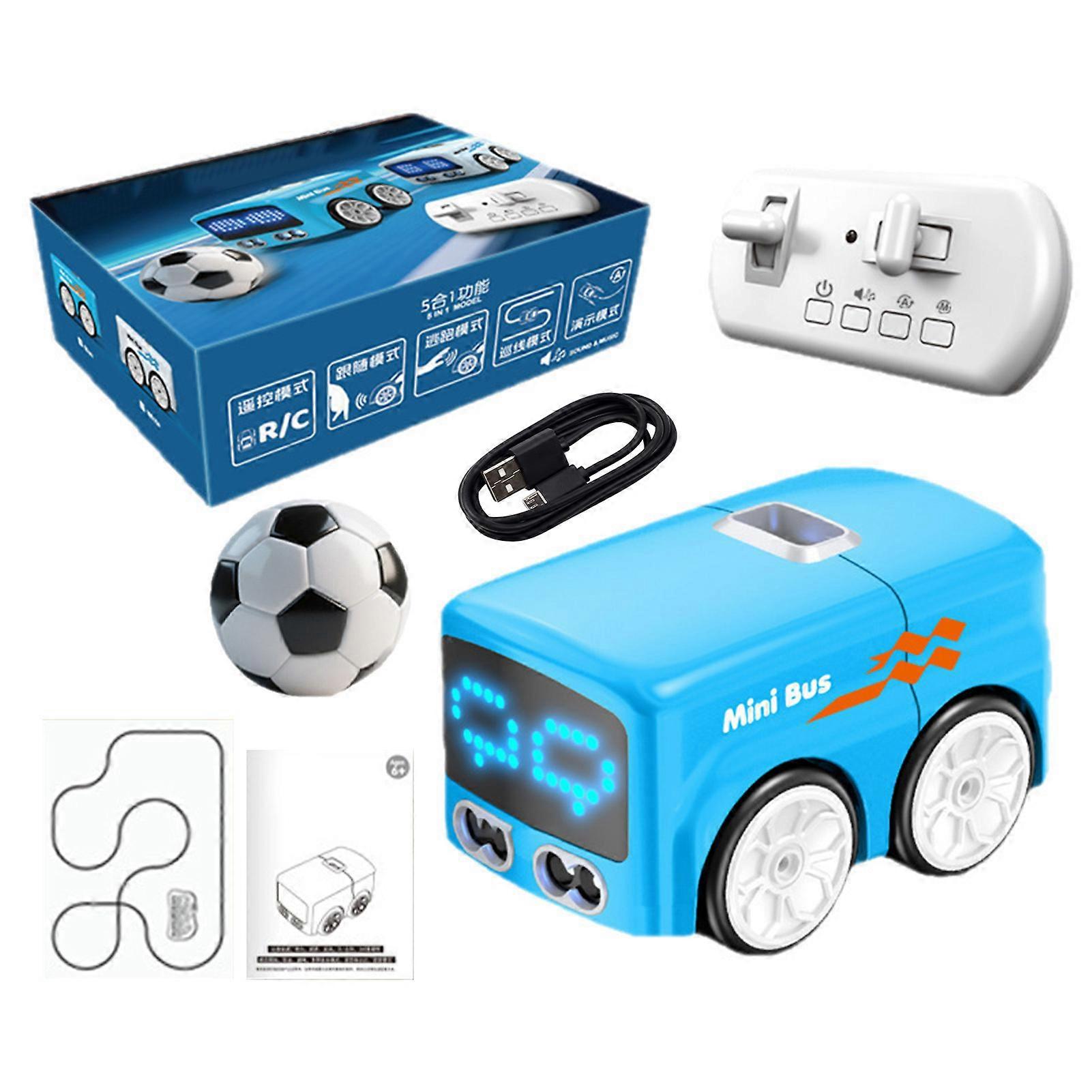 Smart RC-Magic Mini Bus Dynamics Expression Light Projection and Multifunctional Play - Interactive Car Toy for Kids