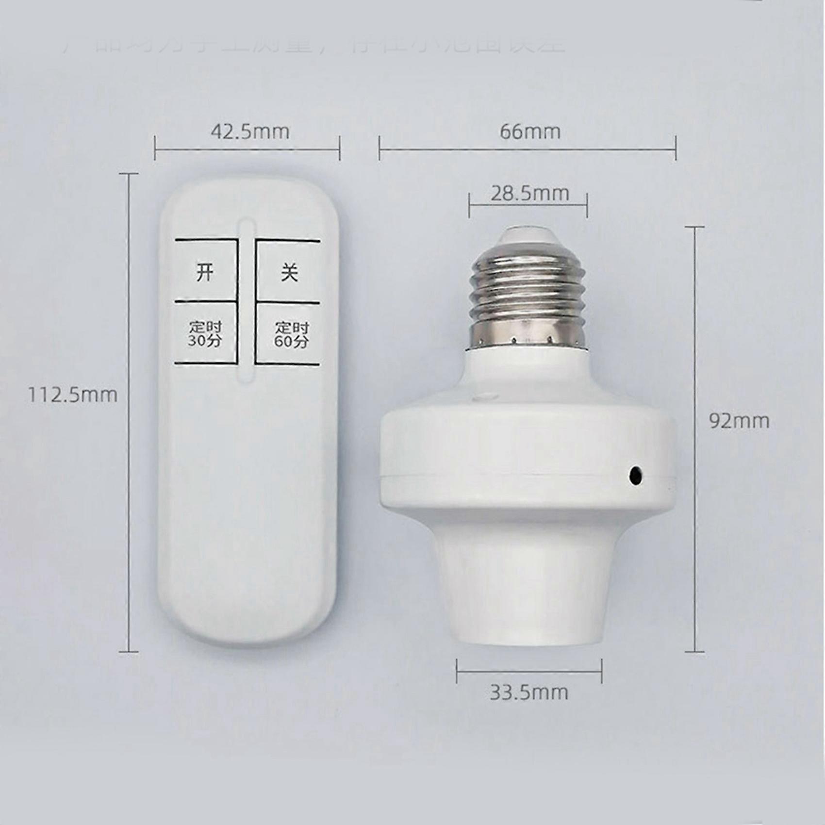 2X E26 E27 Wireless Remote Control Light Socket Lamp Holder 20M Base ON/Off Smart Switch Socket Range Smart Device(220V)
