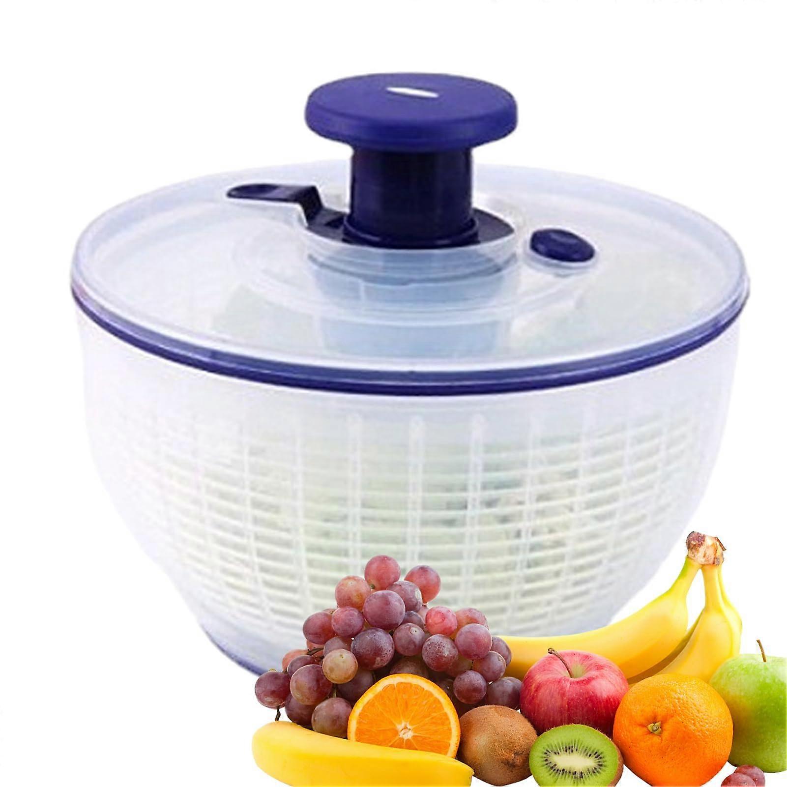Large Capacity Salad Spinner with Easy Pump Handle, Quick Drain Vegetable Washer and Dryer