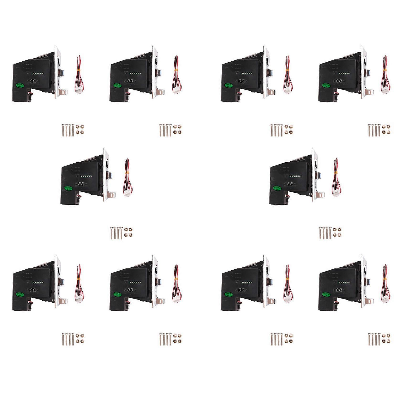 10X Multi Coin Acceptor Selector for Mechanism Vending Machine Mech Arcade Game