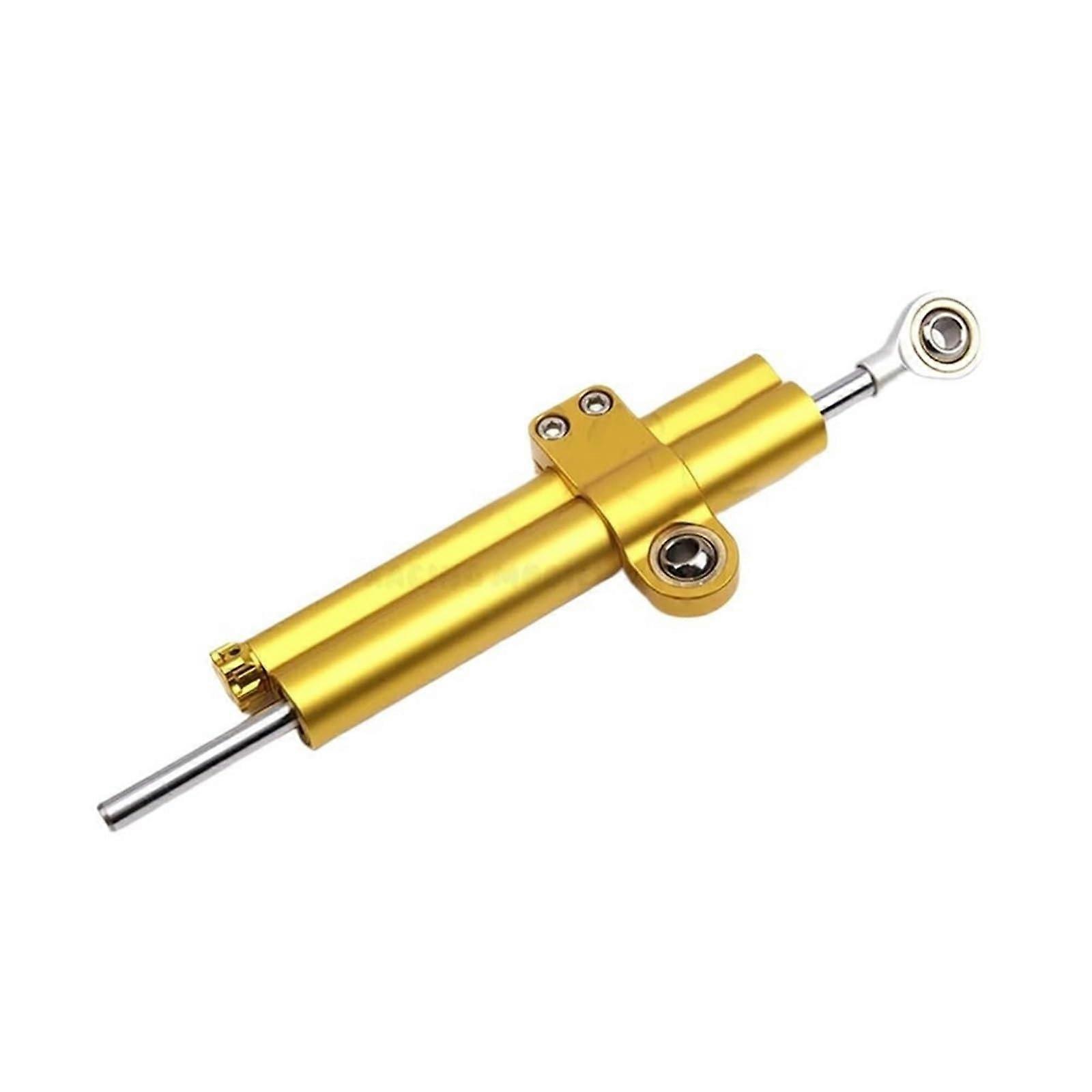 Universal 258mm Motorcycle Steering Damper Gold Adjustable Stabilizer Durability Aluminum