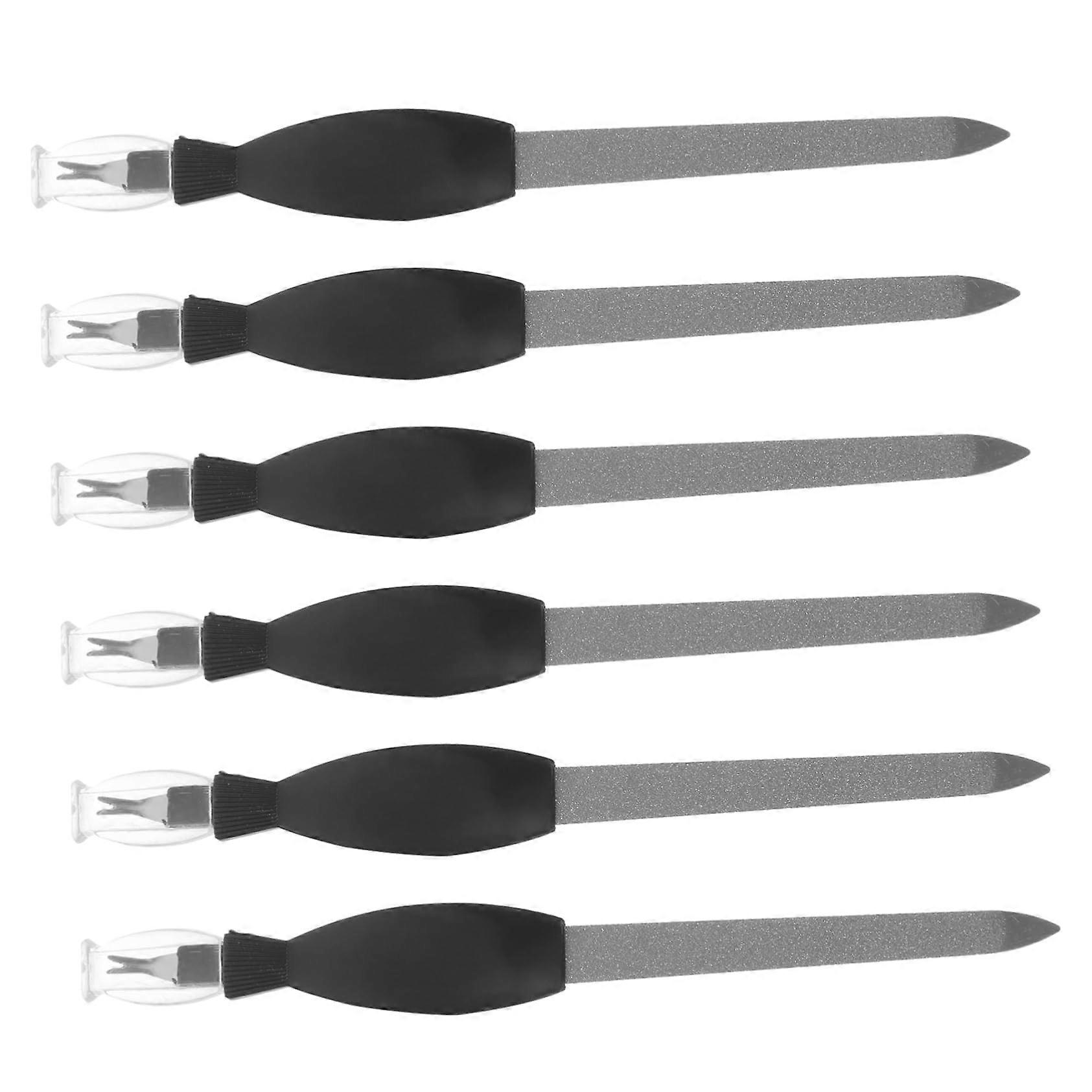 Nail File Set with Cuticle Pusher, Stainless Steel DualGrit Buffer, 12pcs Professional Manicure Tools