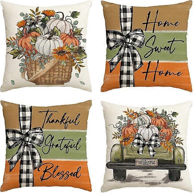 Set of 4 decorative pillowcases