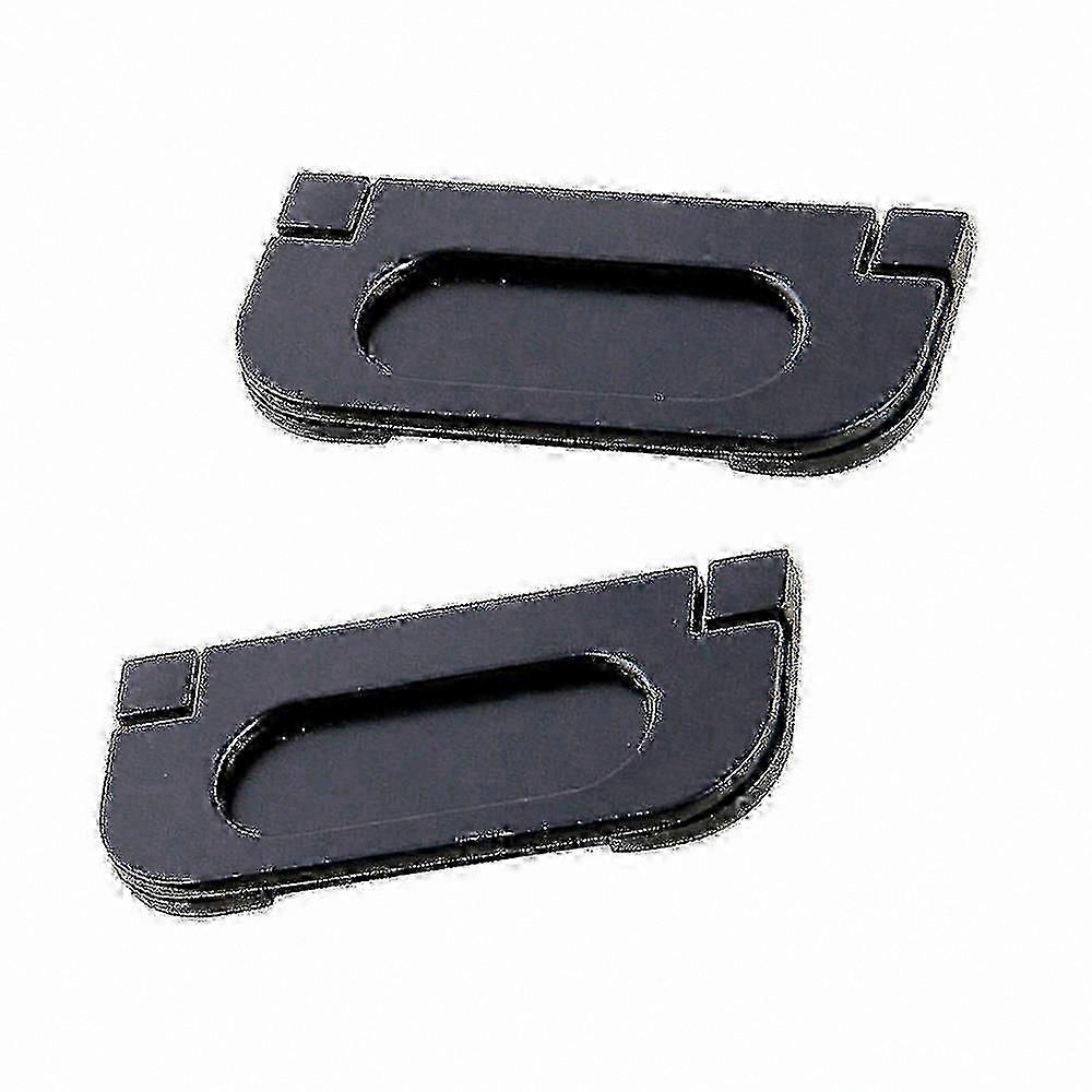 Black Rustproof Flush Door Pulls for Sliding and Pocket Doors, 2-Pack Recessed Handle Design
