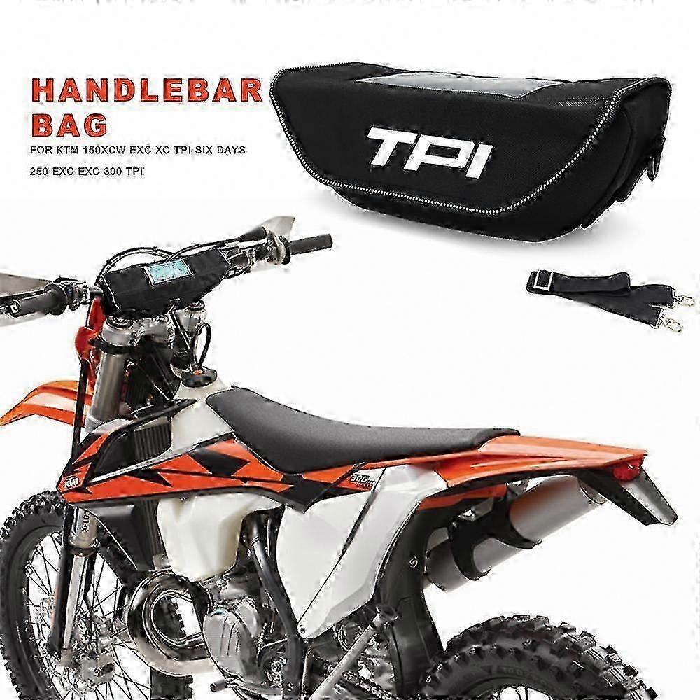 Waterproof Motorcycle Handlebar Bag for Navigation and Travel Compatible with Various Models