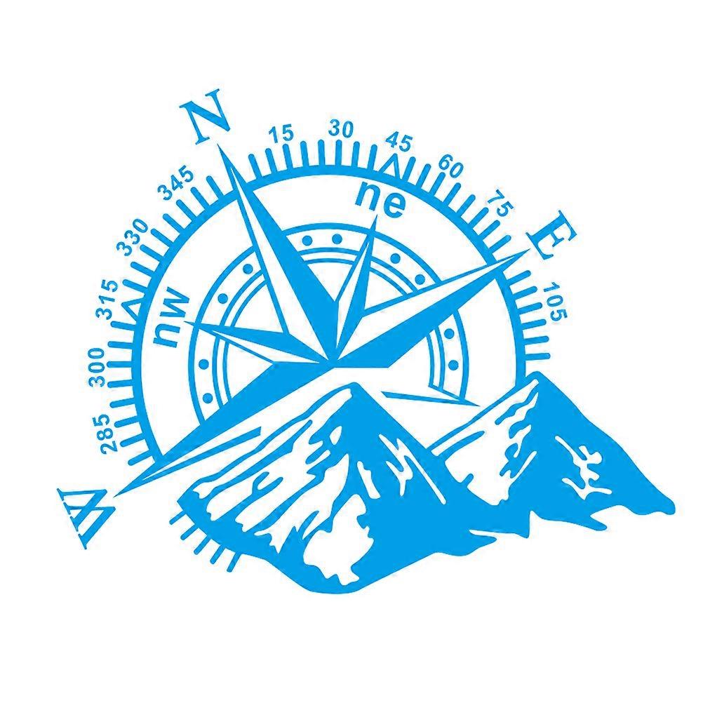 Car Decorations Car Sticker for Decoration 2Pcs Blue Compass Pattern