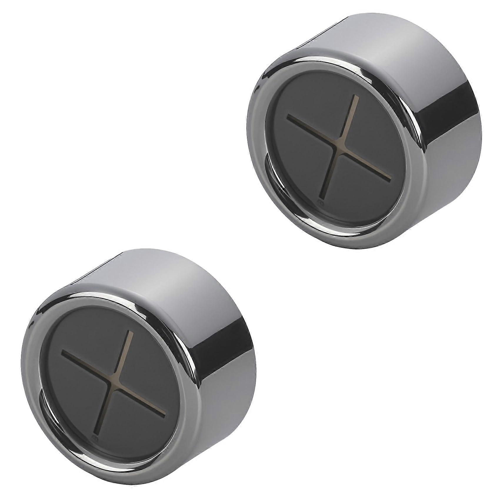 Round Adhesive Towel Hooks for Kitchen and Bathroom, NoDrill PushIn Hold, Grey 2 Pack