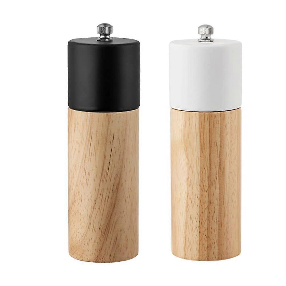 Wood Salt and Pepper Grinder Set with Adjustable Coarseness for Kitchen Cooking