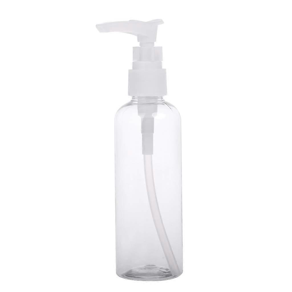 100ml Transparent Plastic Pump Bottle Refillable Shampoo Lotion Dispenser Leakproof Travel Size