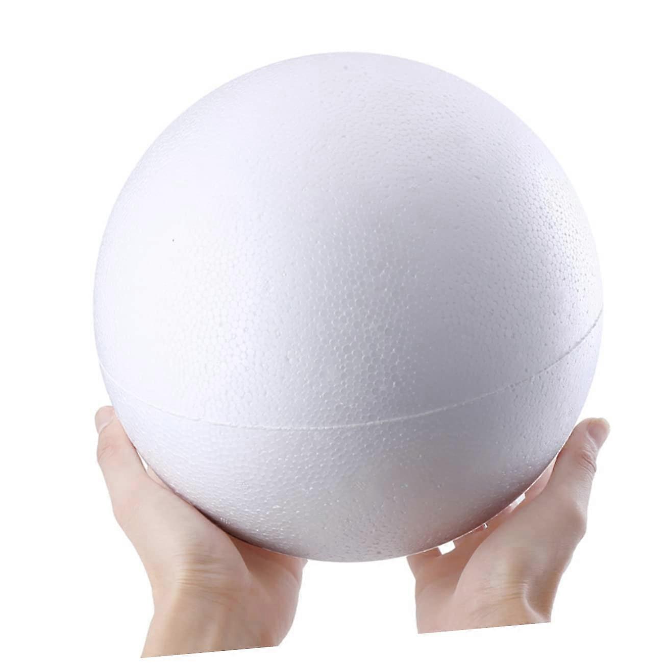 20cm Large Polystyrene Craft Ball with Smooth Surface for DIY Christmas Decorations White