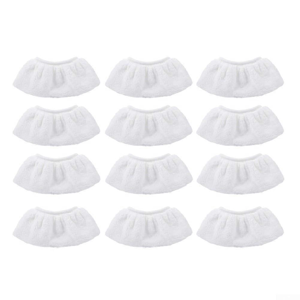 12Pack Steam Cleaner Replacement Pads Microfiber Mop Cloths for Floors Tiles and Carpets