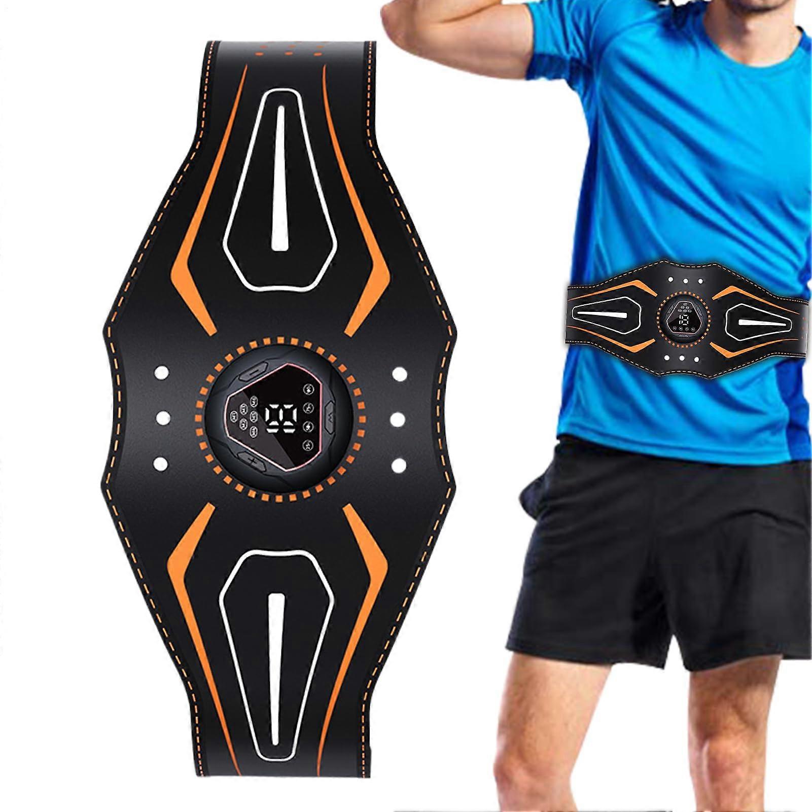 Abs Stimulator Ab Toning Belt with LCD Display, USB Rechargeable, 18 Levels, 6 Programs